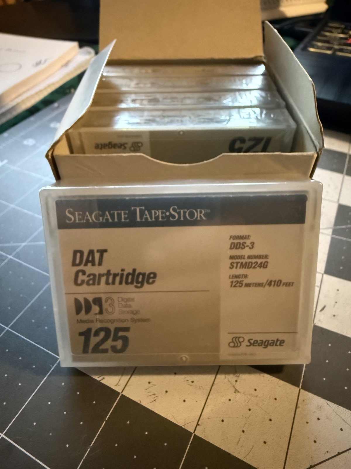 5 Pack SEAGATE Tape-Stor DAT CARTRIDGES. STMD24G DDS-3, 125M/410FT  NEW IN BOX