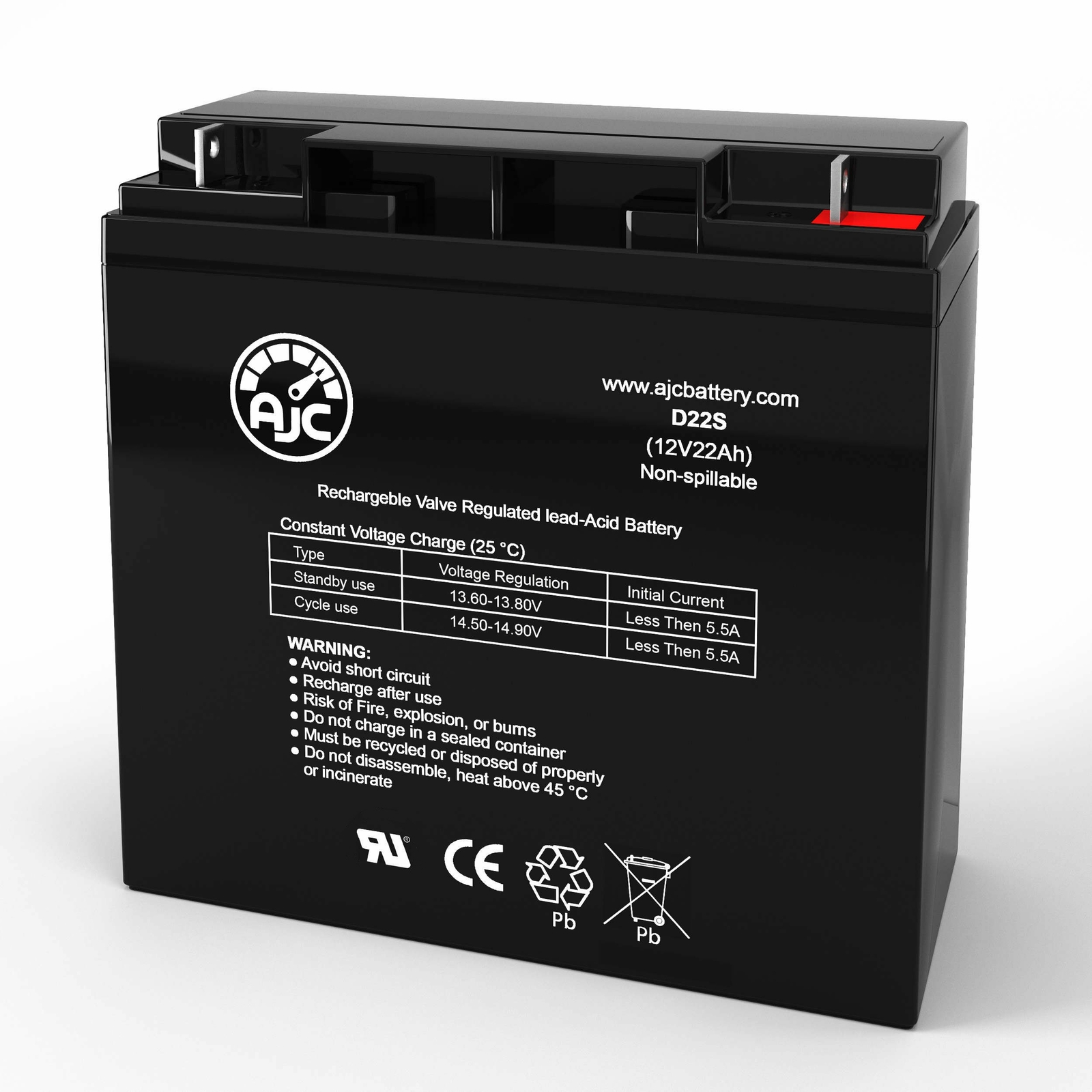 AJC Battery Compatible with Boosterpac ES5000 12V 22Ah UPS Battery