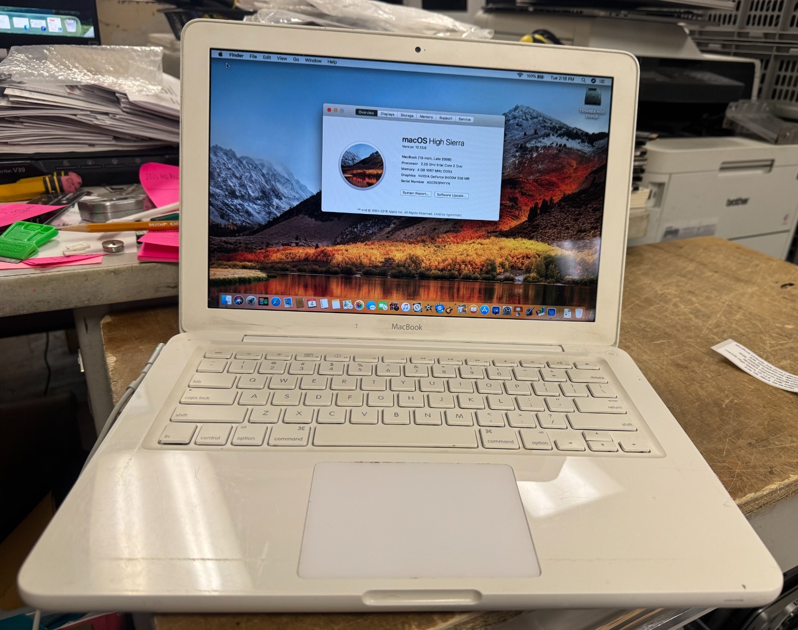 Apple MacBook 13-inch July 2010 2.26GHz Intel Core 2 Duo (MC207LL/A) B
