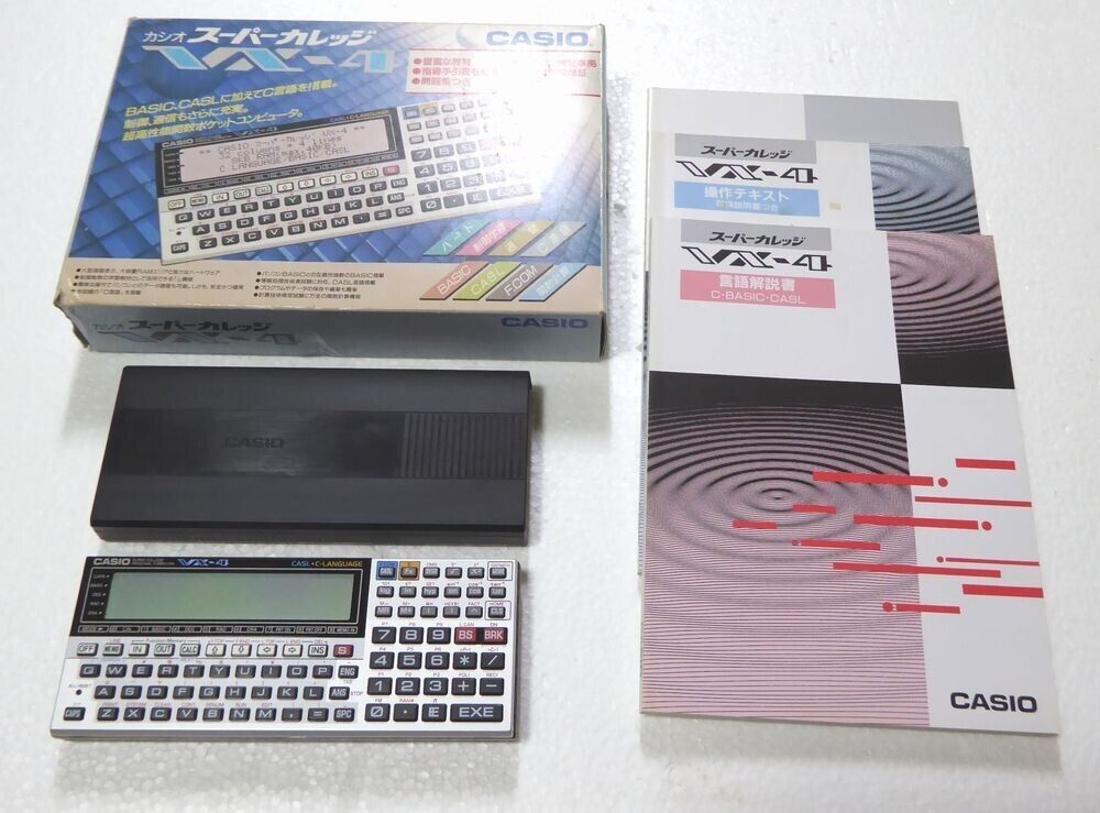CASIO VX-4 Super College Pocket Computer Basic Casl C-Language Used in Box
