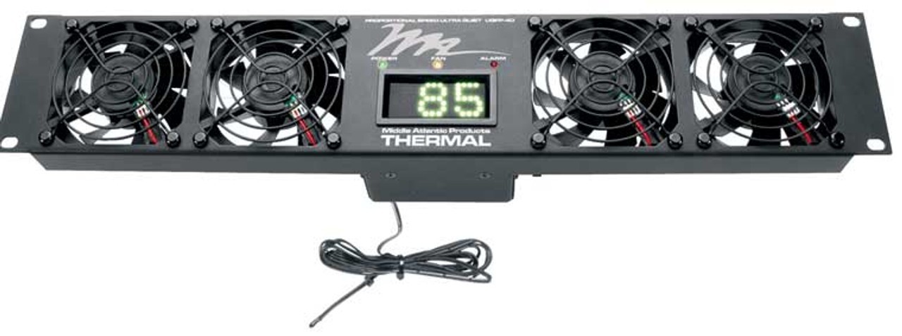 NEW SEALED Middle Atlantic Products UQFP-4D Ultra Quiet Fan Panel 2U 100CFM 110V
