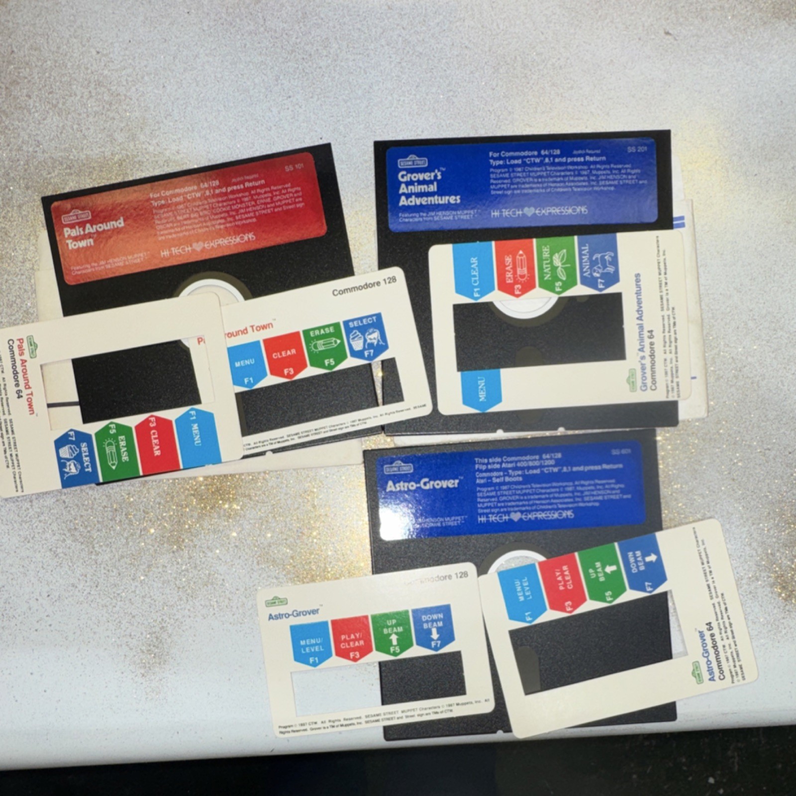 Hi Tech Expressions Sesame Street 5.25 Floppy Discs Commodore 64/128 Atari