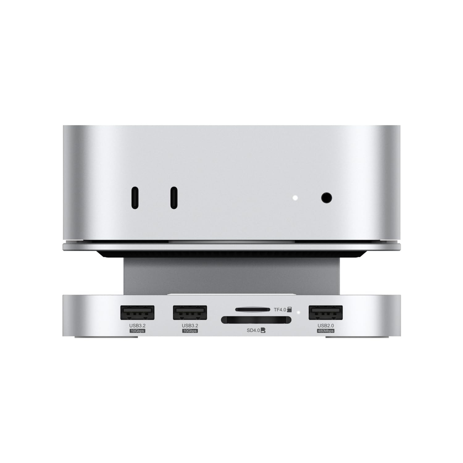 Qwiizlab Aluminum Stand Hub with SSD Enclosure, Docking Station for Mac mini ...