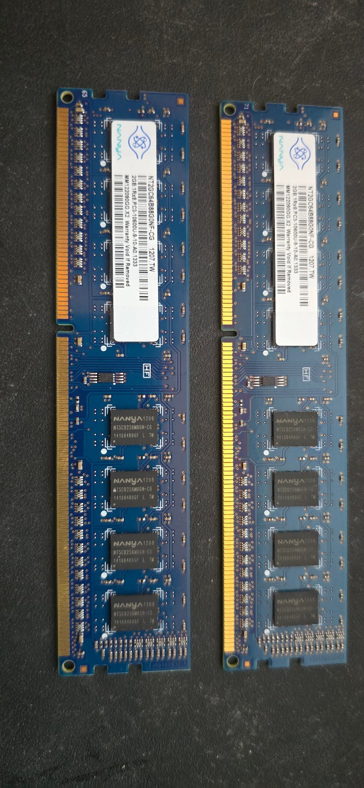 Nanya 2GB DIMM 1333 MHz PC3-10600 DDR3 SDRAM Memory (NT2GC64B88G0NF-CG)