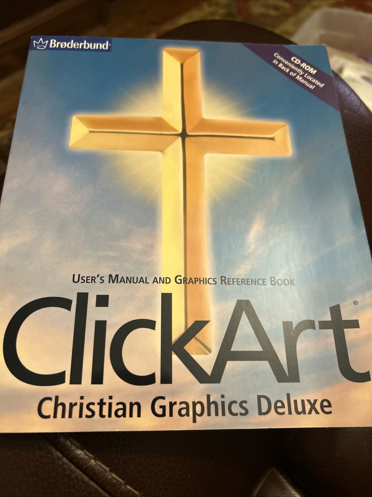 Broderbund Click Art Christian Graphics Deluxe 2 CDs & 1 Book Windows 95 / 98 