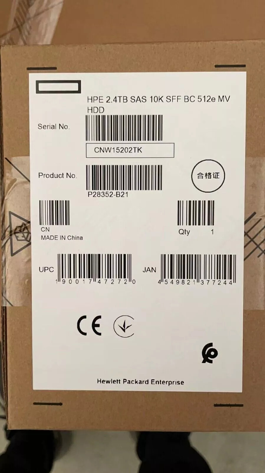 NEW For P30562-001 HPE 2.4TB SAS 12G 10K SFF Gen10+hard drive P28352-B21
