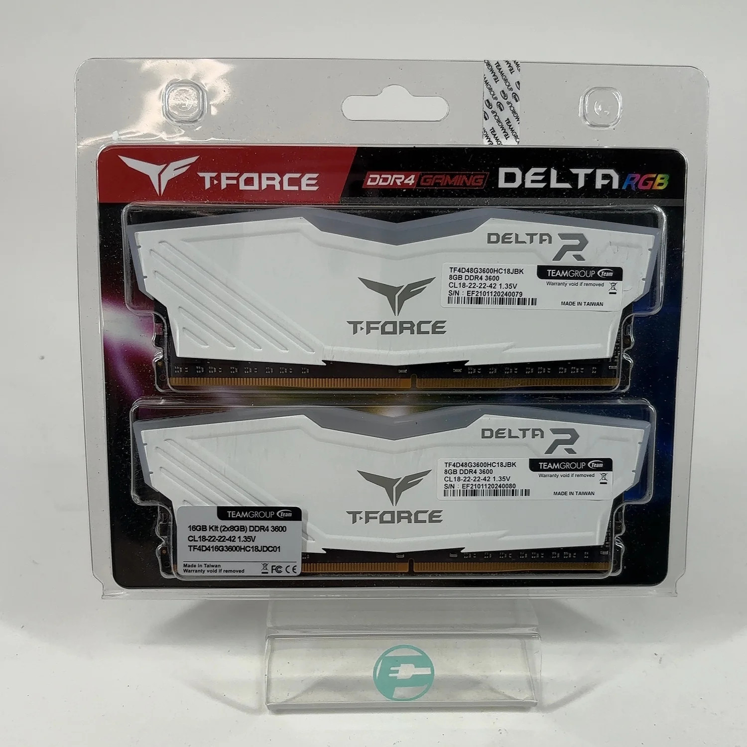 New TeamGroup T-Force Delta RGB 16GB (2x8GB) RAM DDR4 3600MHz TFD48G3600HC18JBK