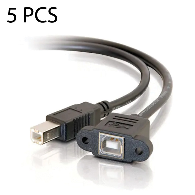 5pcs Legrand C2G 28074 | 3ft Panel-Mount USB 2.0 B Female to B Male Cable