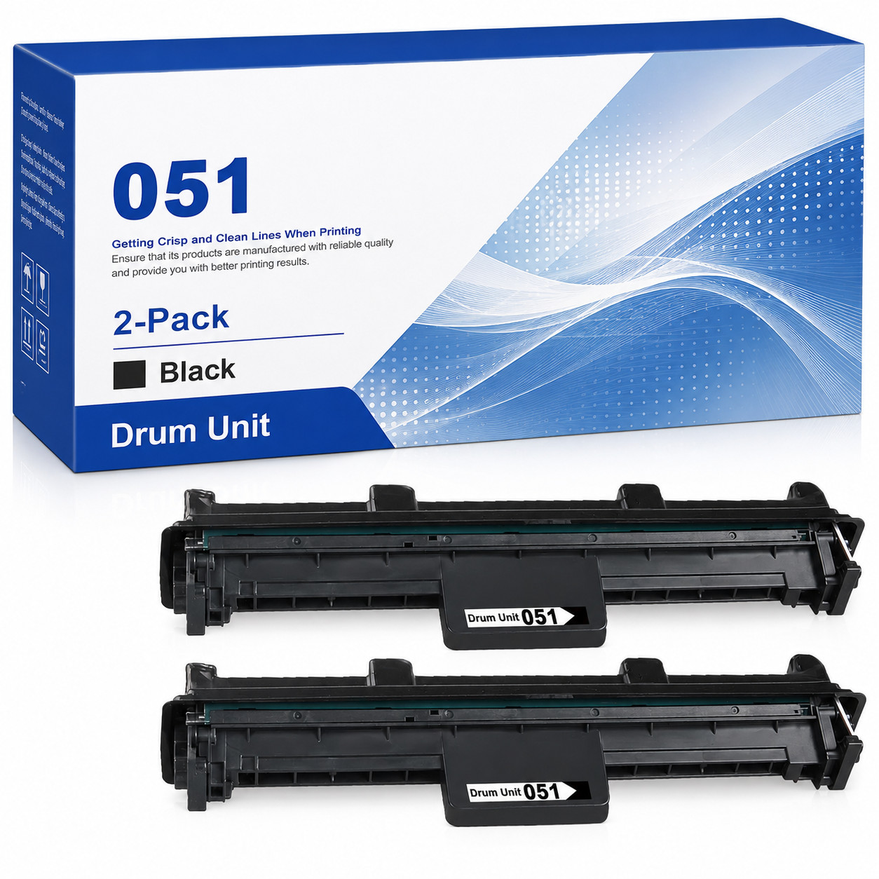 2-Pack 051 Drum Unit Black Replacement for imageCLASS MF263dw MF264dw MF267dw