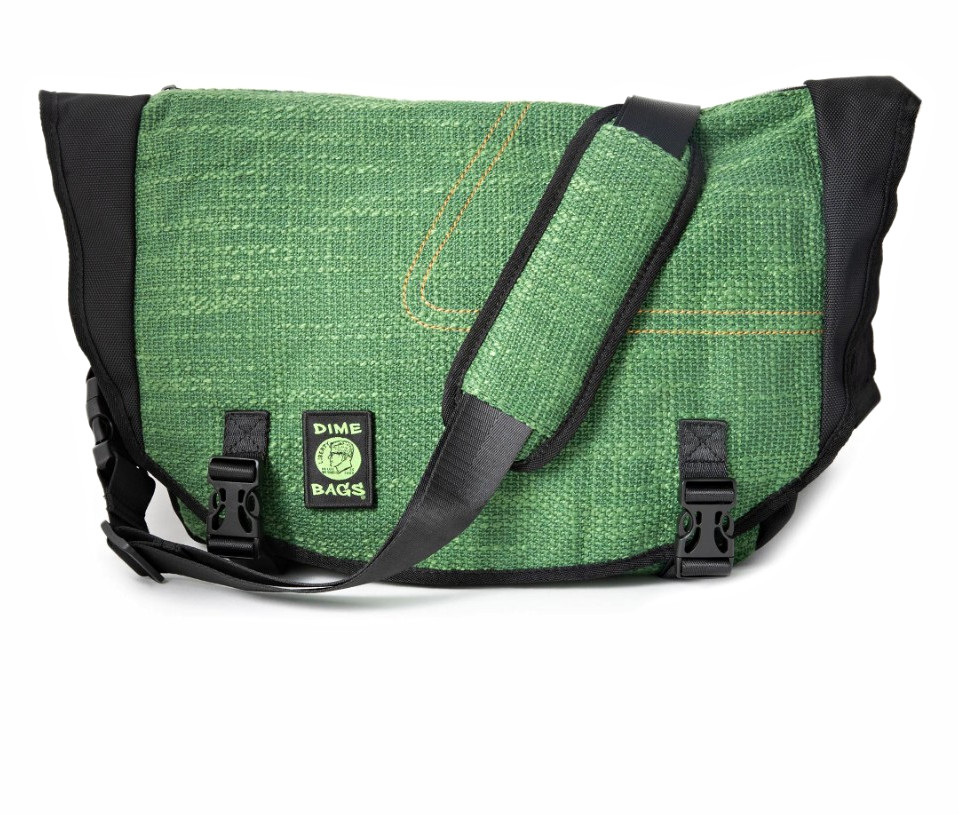 Dime Bags Voyage Messenger Green/Black Water-Resistant Padded 20x14x6