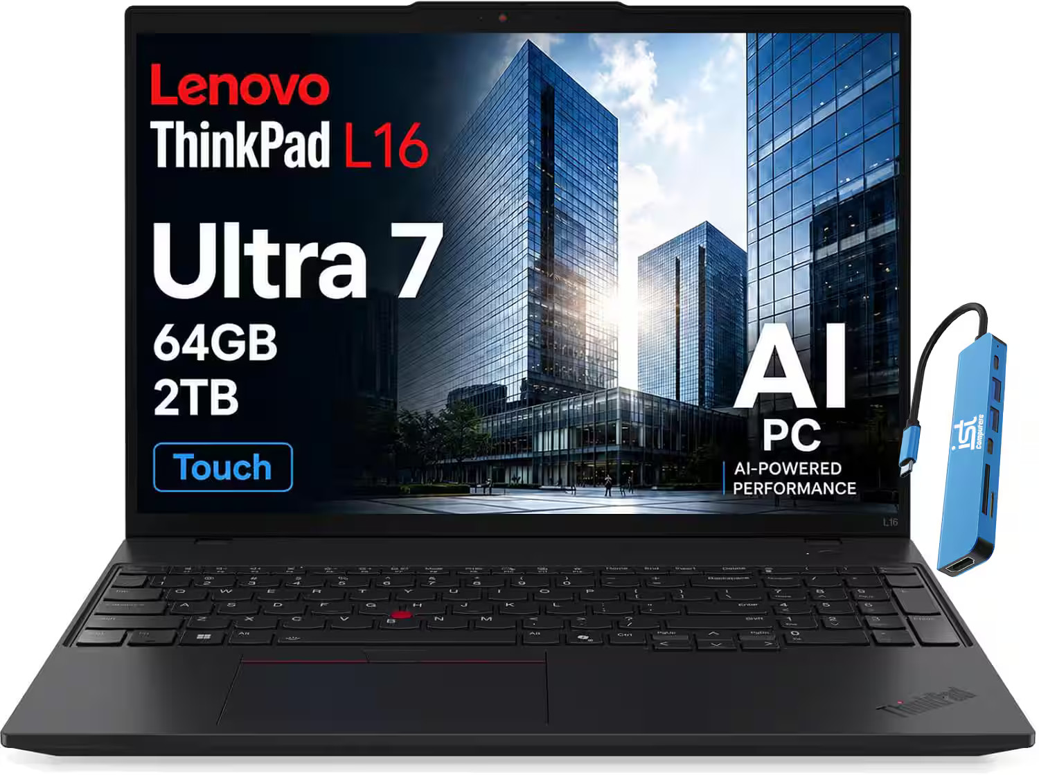 Lenovo - Upgraded - ThinkPad L16 16 in FHD+ Core Ultra 7 255U 2TB SSD 64GB RAM