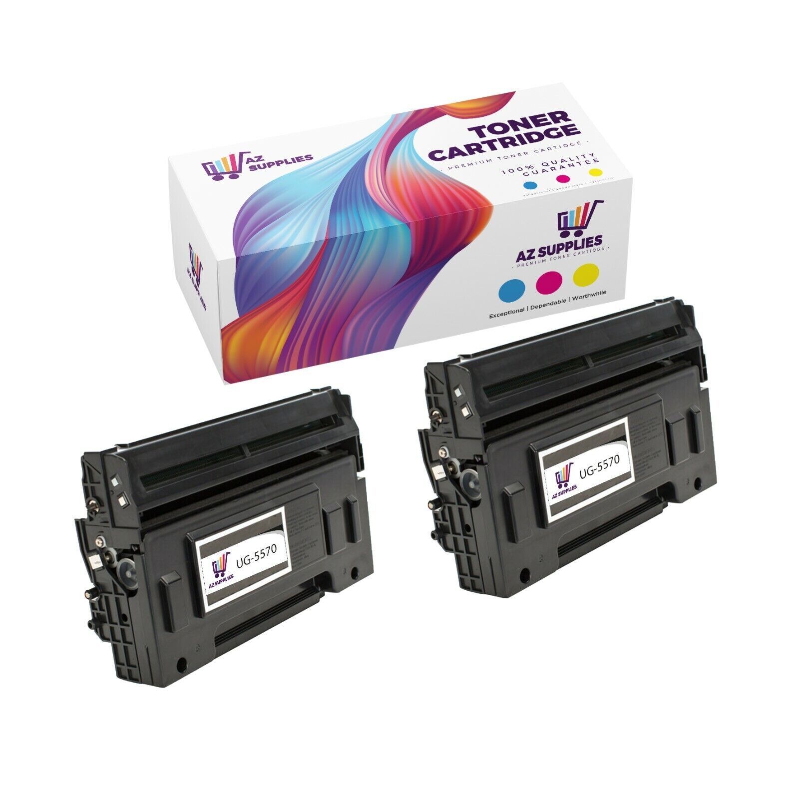 Panasonic Compatible Toner Cartridge for UG-5570 UF-7200 UF-8200 Black 2 Pack
