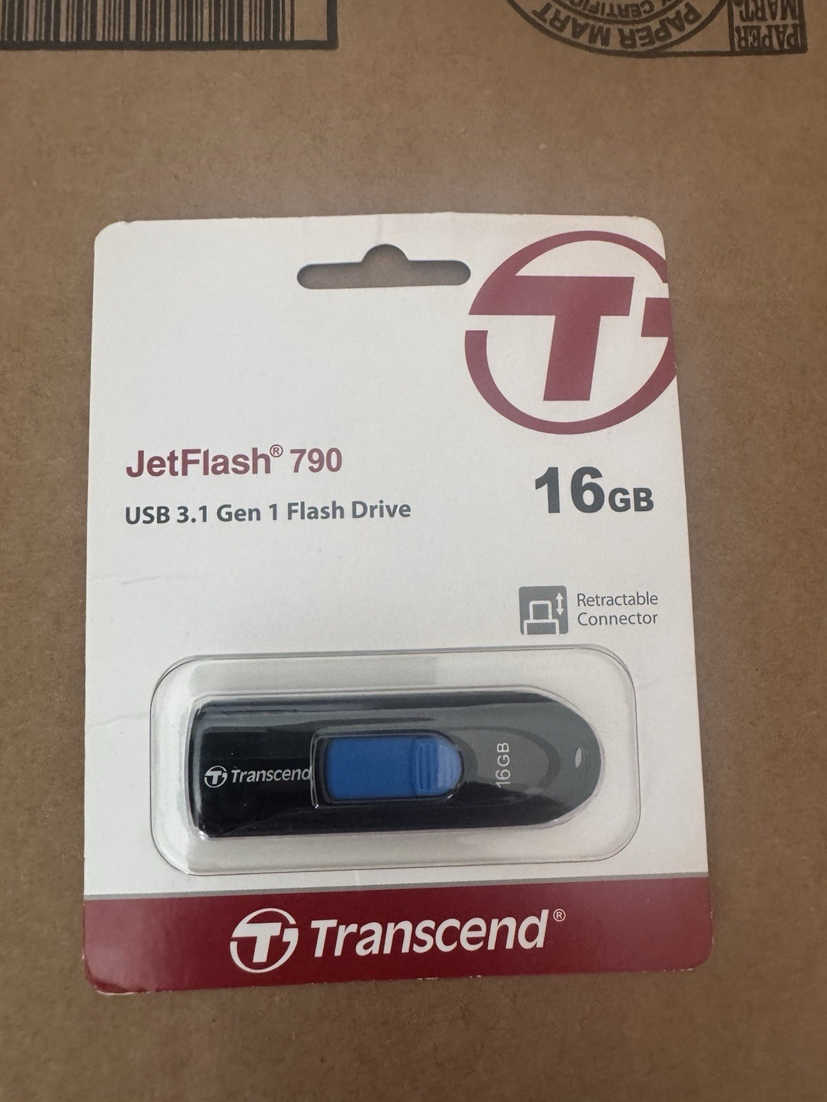 Transcend TS16GJF790K 16GB JetFlash 790 USB 3.0 Flash Drive Black/Blue