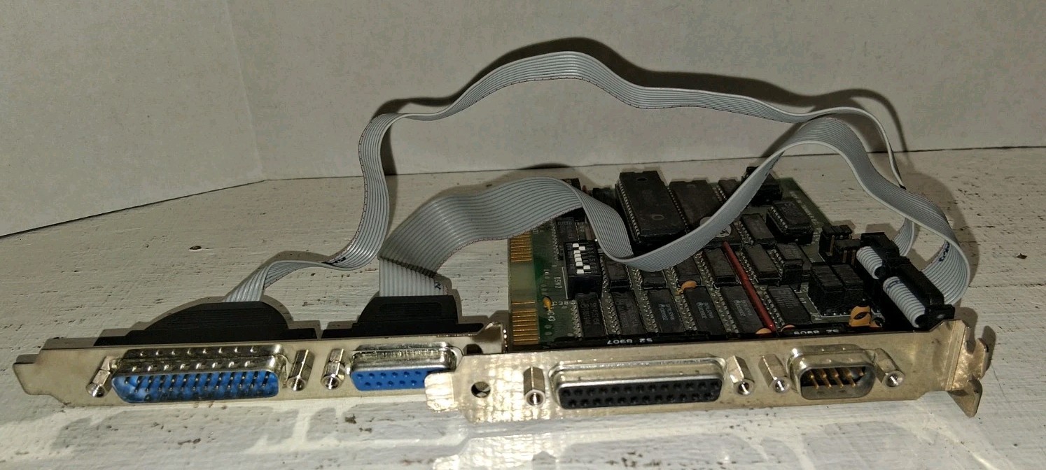 DFI DIO-500 ISA Multi I/O Card 2 Serial Parallel Game Port +Cables IBM PC XT AT