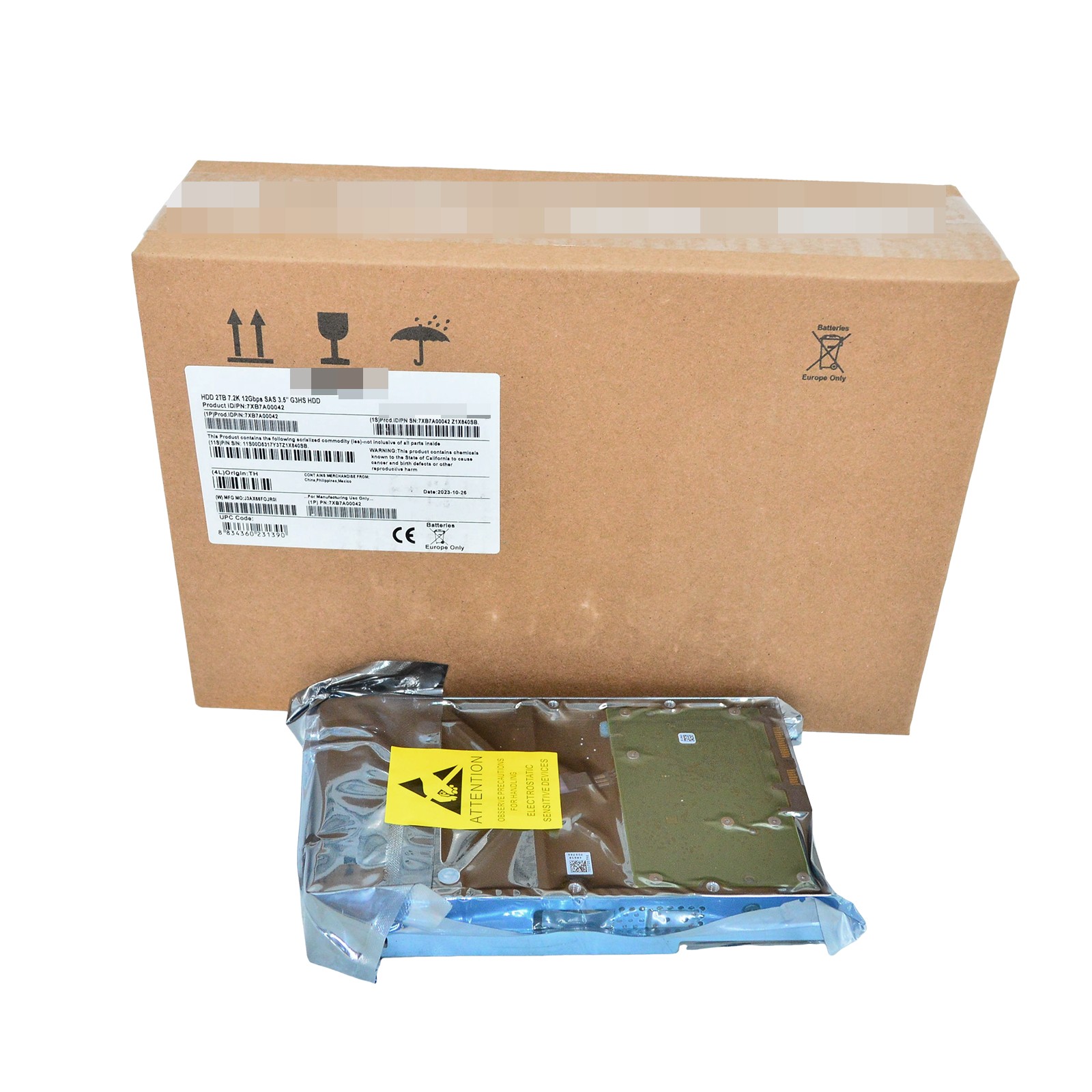 Lenovo ThinkSystem 00YK031 7XB7A00042 2TB 7.2K SAS 12G 3.5" HDD Hard Drive New