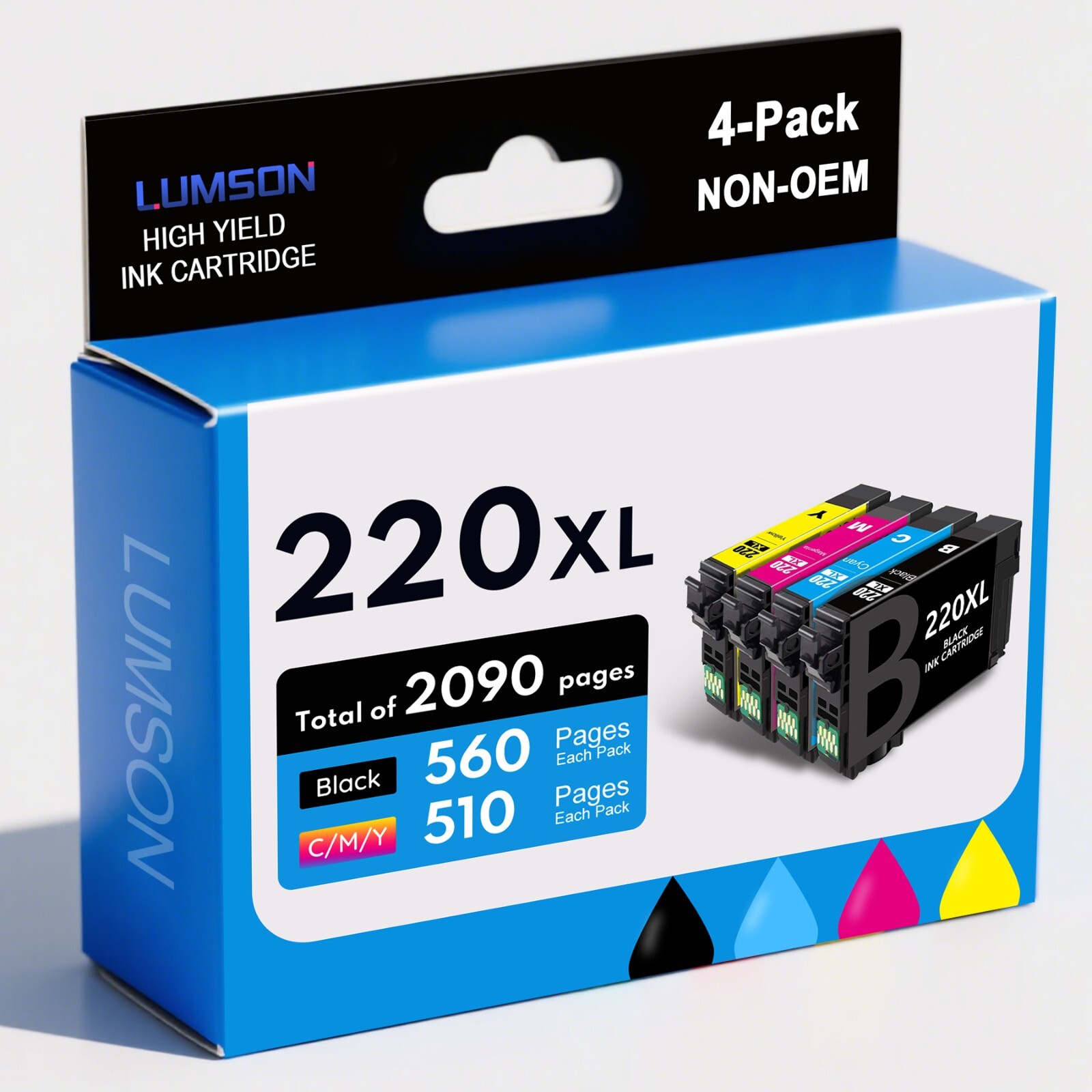  220XL T220XL 4PK Ink Cartridge For Epson XP-320 XP-420 XP-424 WF-2630 WF-2750