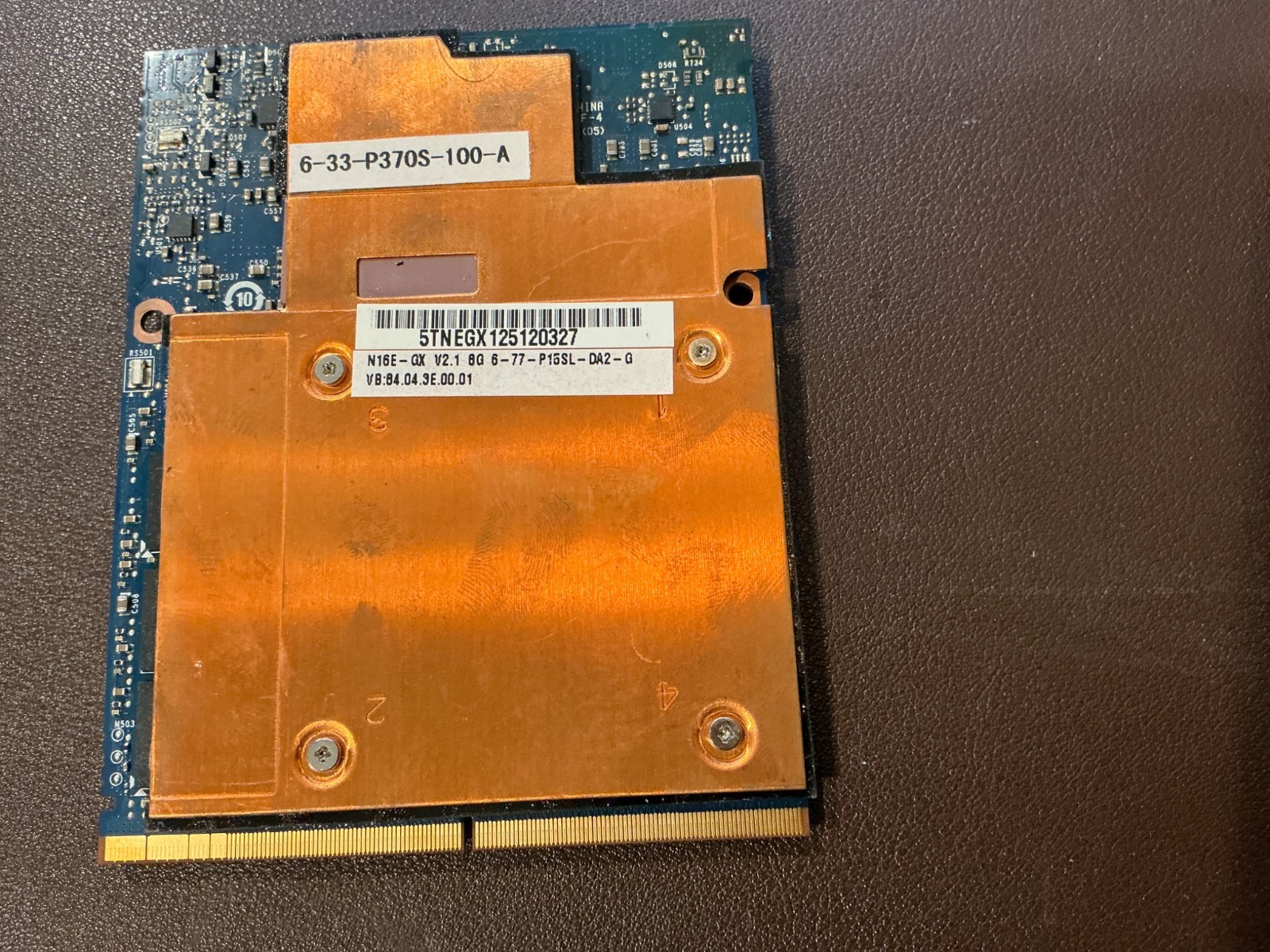 NVIDIA GTX 980M 8GB GDDR5 MXM 3.0B N16E-GX-A1 Clevo 6-71-P15SL-DA2