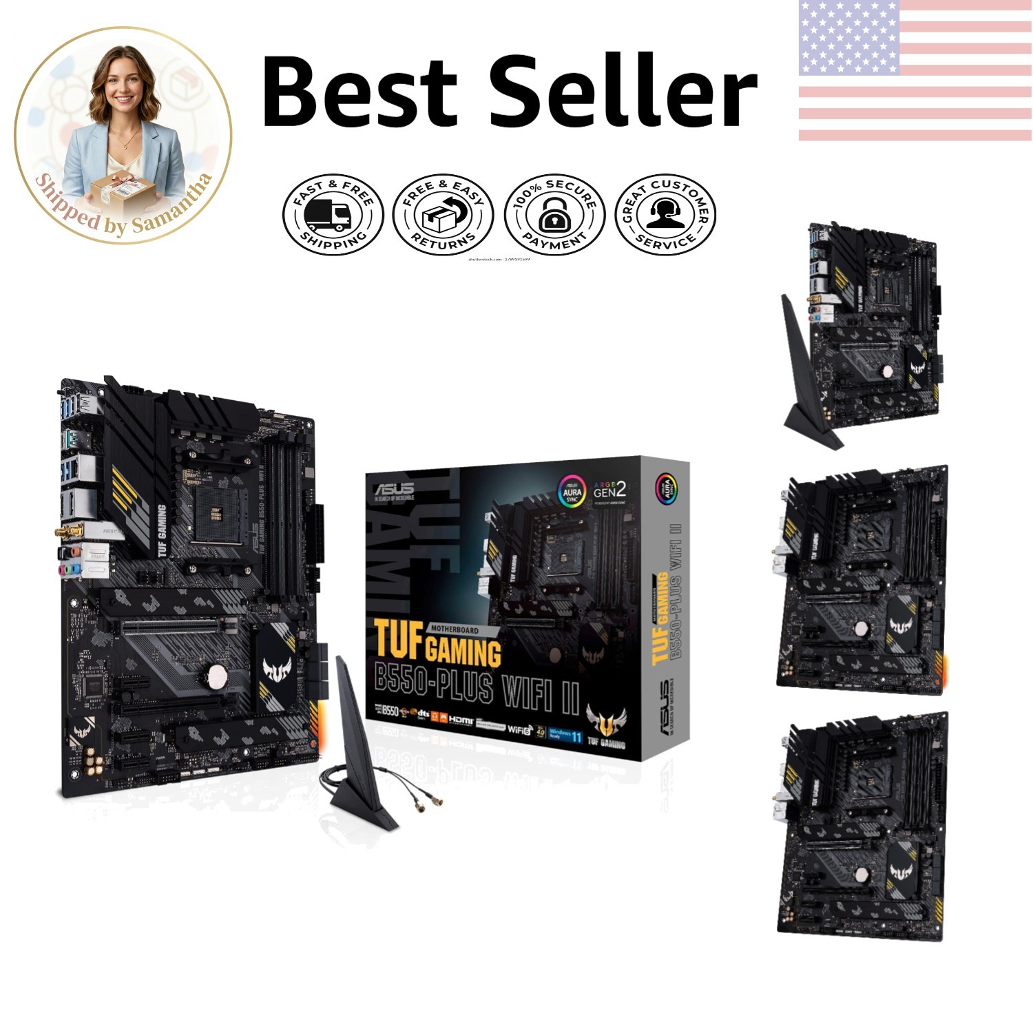 TUF Gaming B550-PLUS WiFi II: High-Performance ATX Motherboard for AMD Ryzen