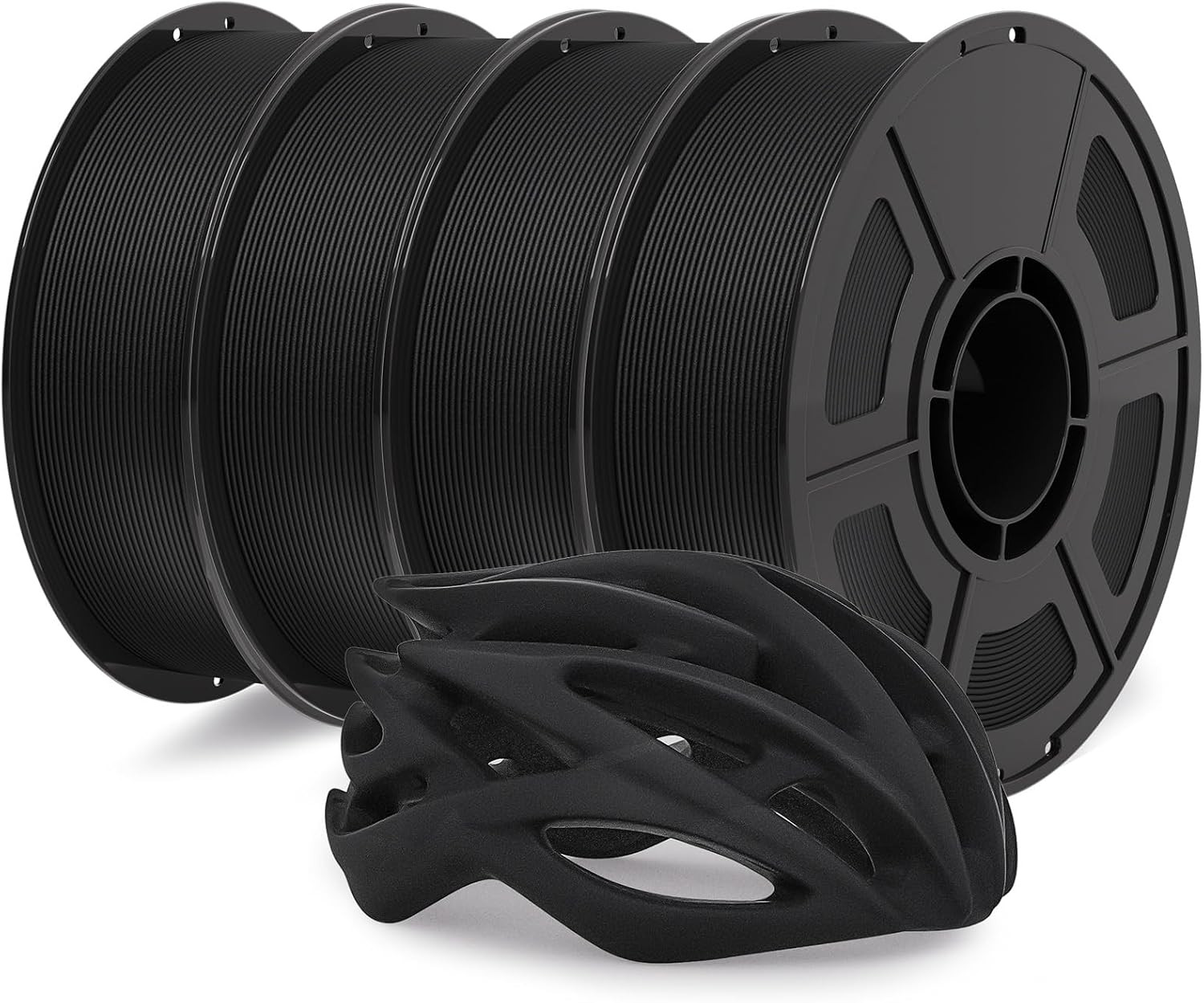 Carbon Fiber PETG Filament 1.75Mm Bundle 4KG, Matte Black PETG-CF 3D Printer Fil