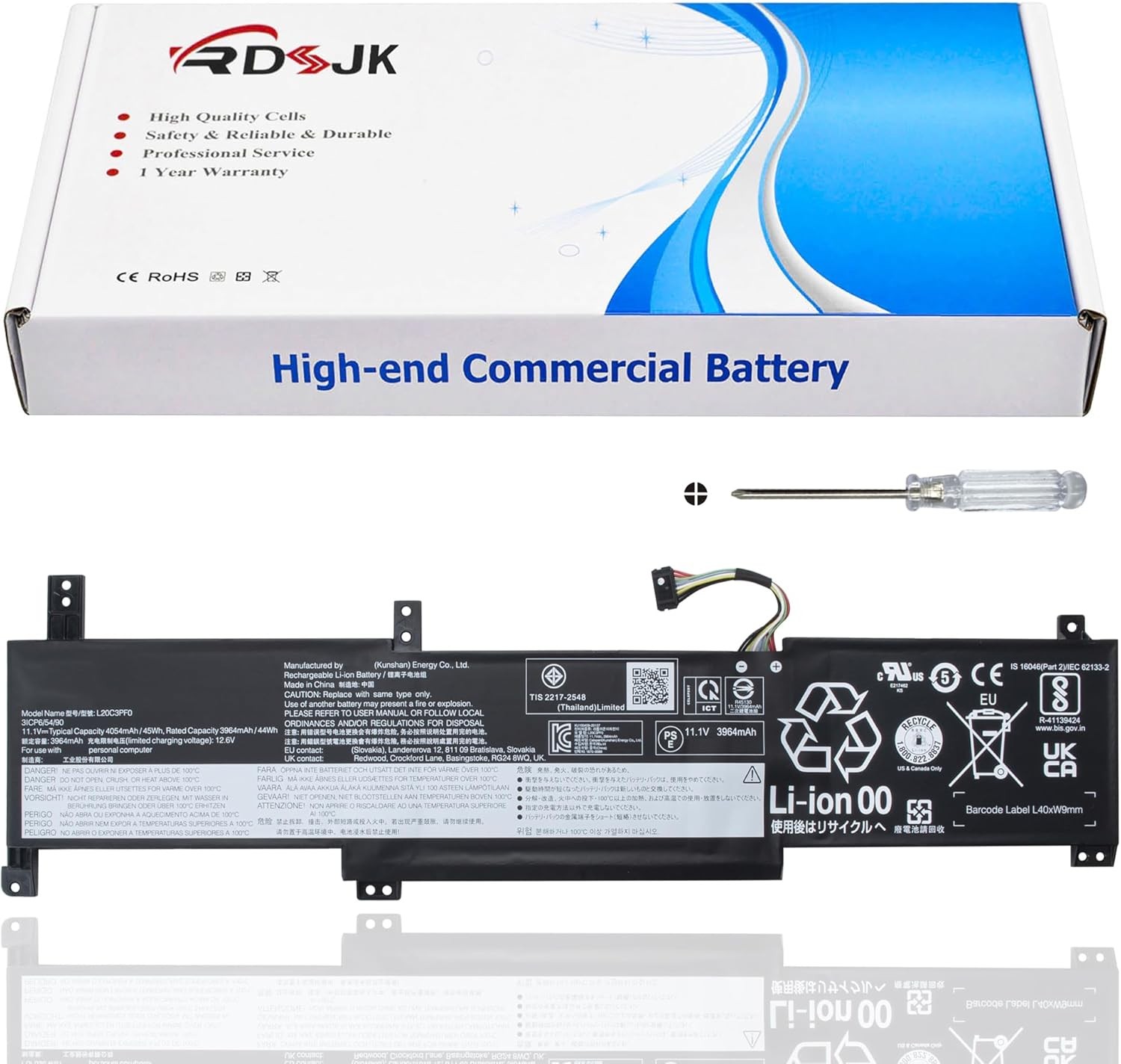 L20L3PF0 L20M3PF0 L20C3PF0 Laptop Battery for Lenovo Ideapad 3 14ITL6 3 15ITL6