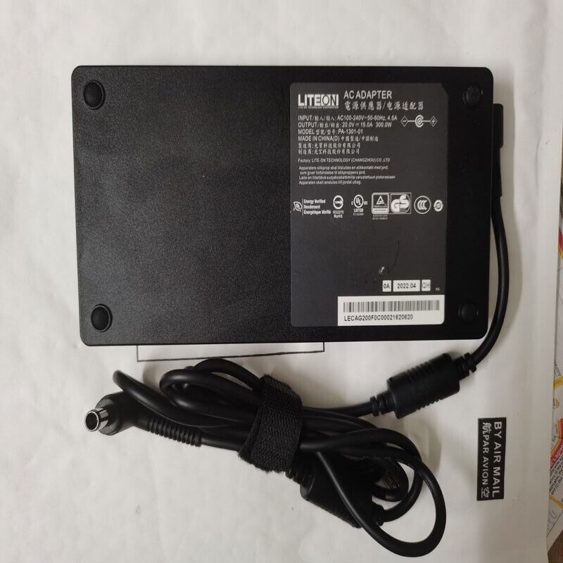 Original Slim Liteon 20V 15A 300W AC adapter power Charger PA-1301-01 7.4mm Pin