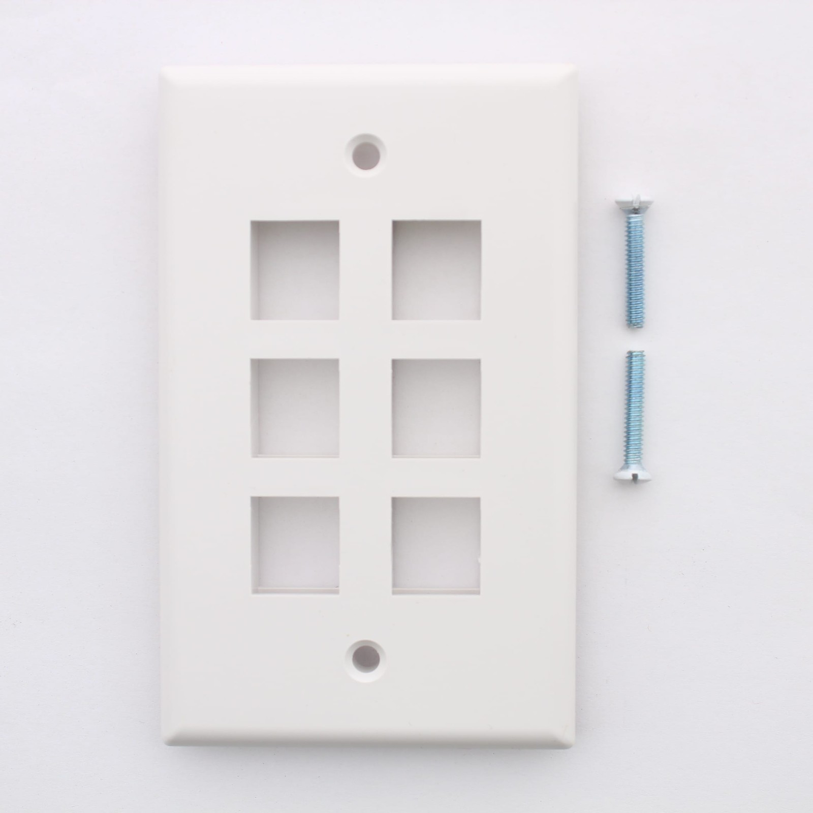 5 Leviton White Flush Mount Quickport 6-Port Wallplate Covers Housing 40806-W