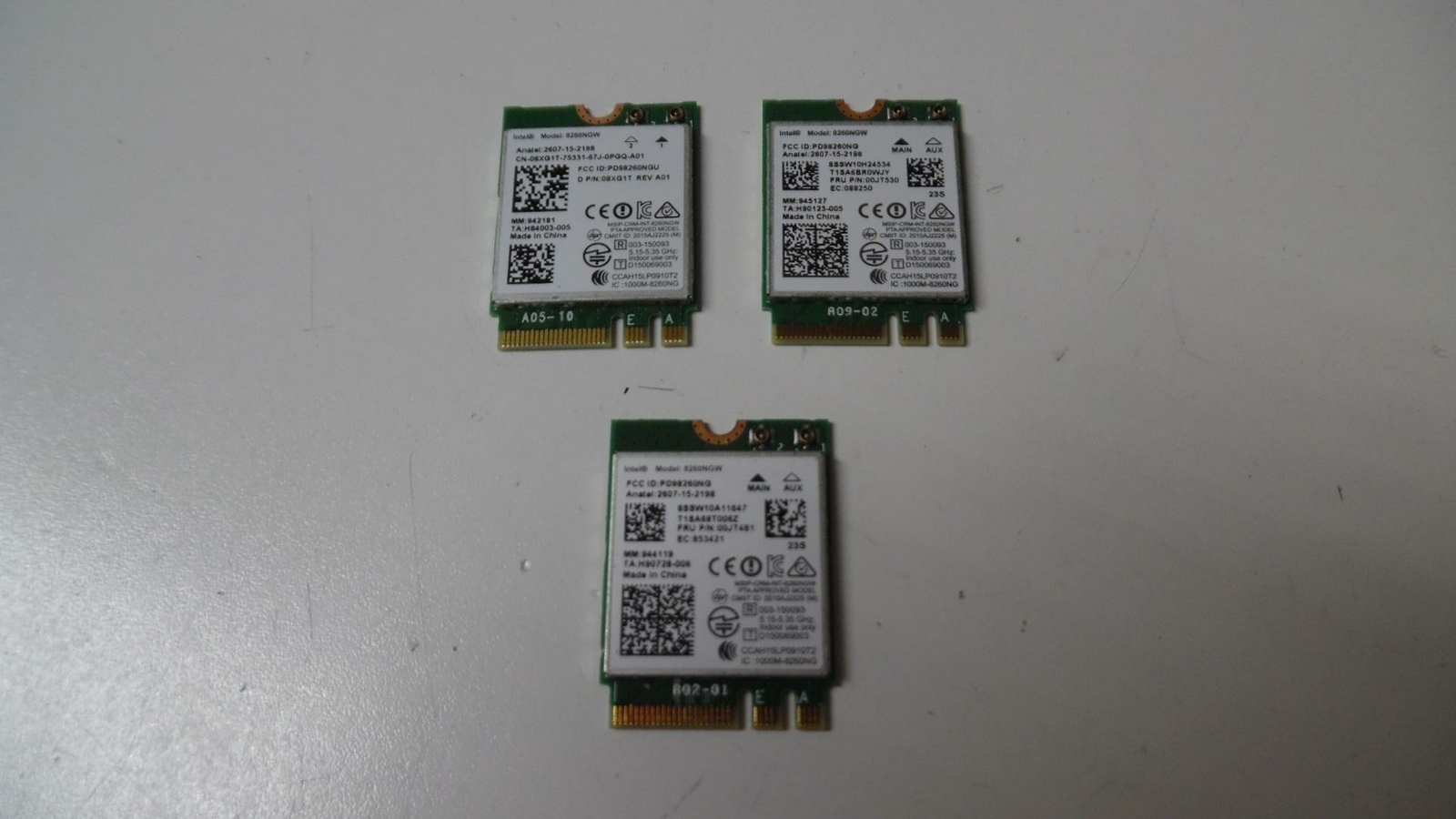 Lot of 3 Original Wireless Card 8260NGW for HP ProBook 650 G2 - 806721-001