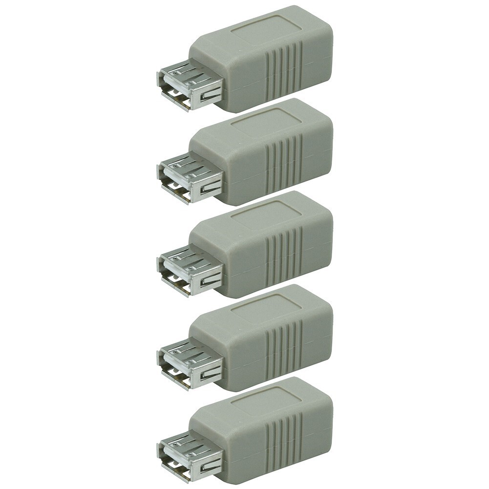 5 Pcs USB Type A Female to B Female Printer Scanner Adapter Converter Connector