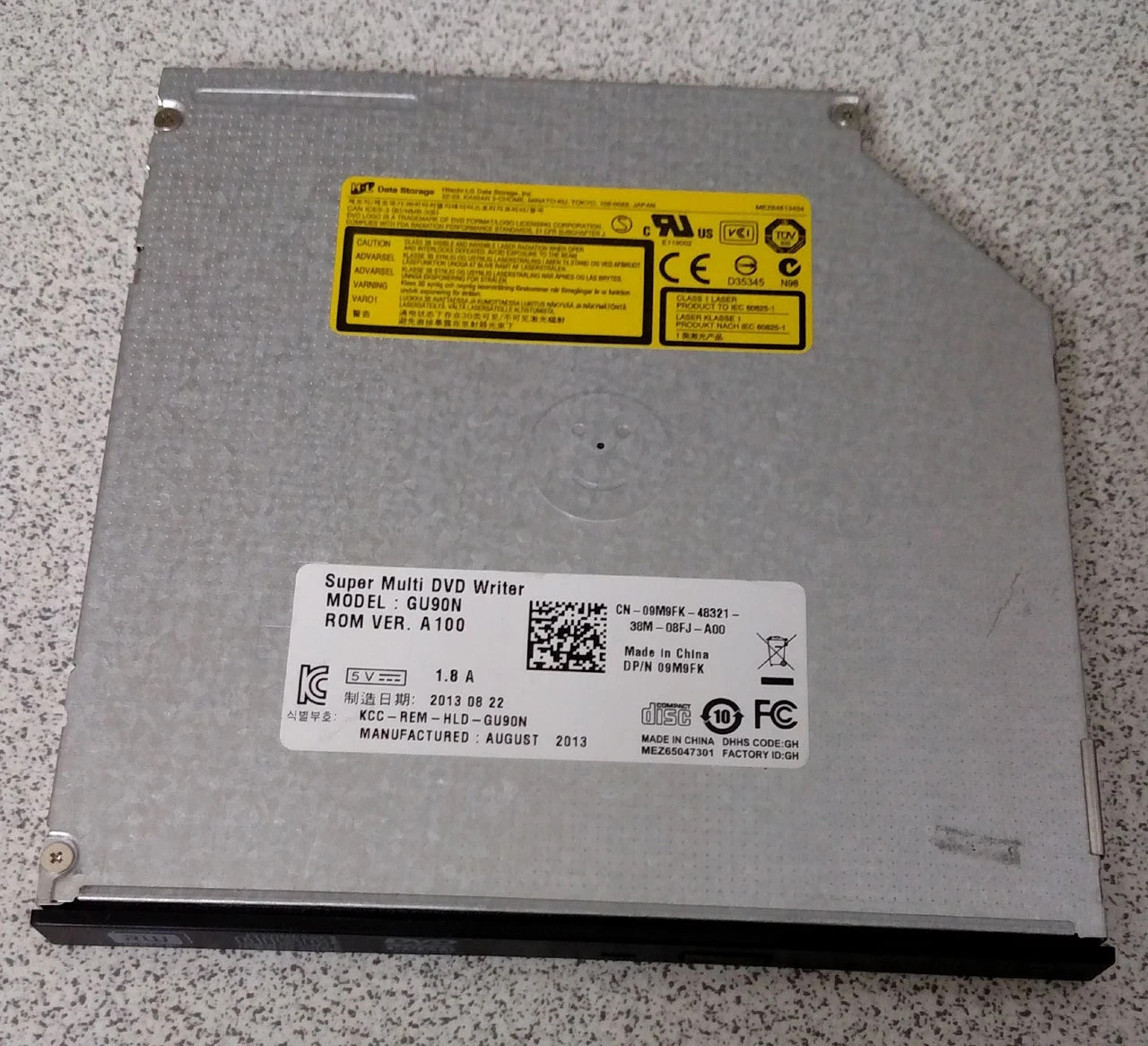 for MSI GE40 GE62 GT72 Hitachi-LG GU90N 8X CD DVD RW Burner drive 9.5mm Tested