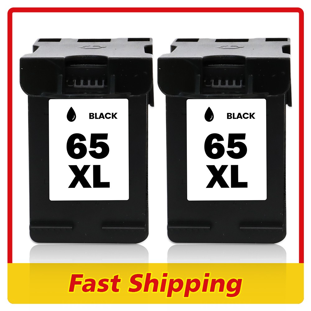 2PK 65XL 65-xl Black Ink cartridge for HP DeskJet 3755 HP AMP 100 130 ENVY 5010