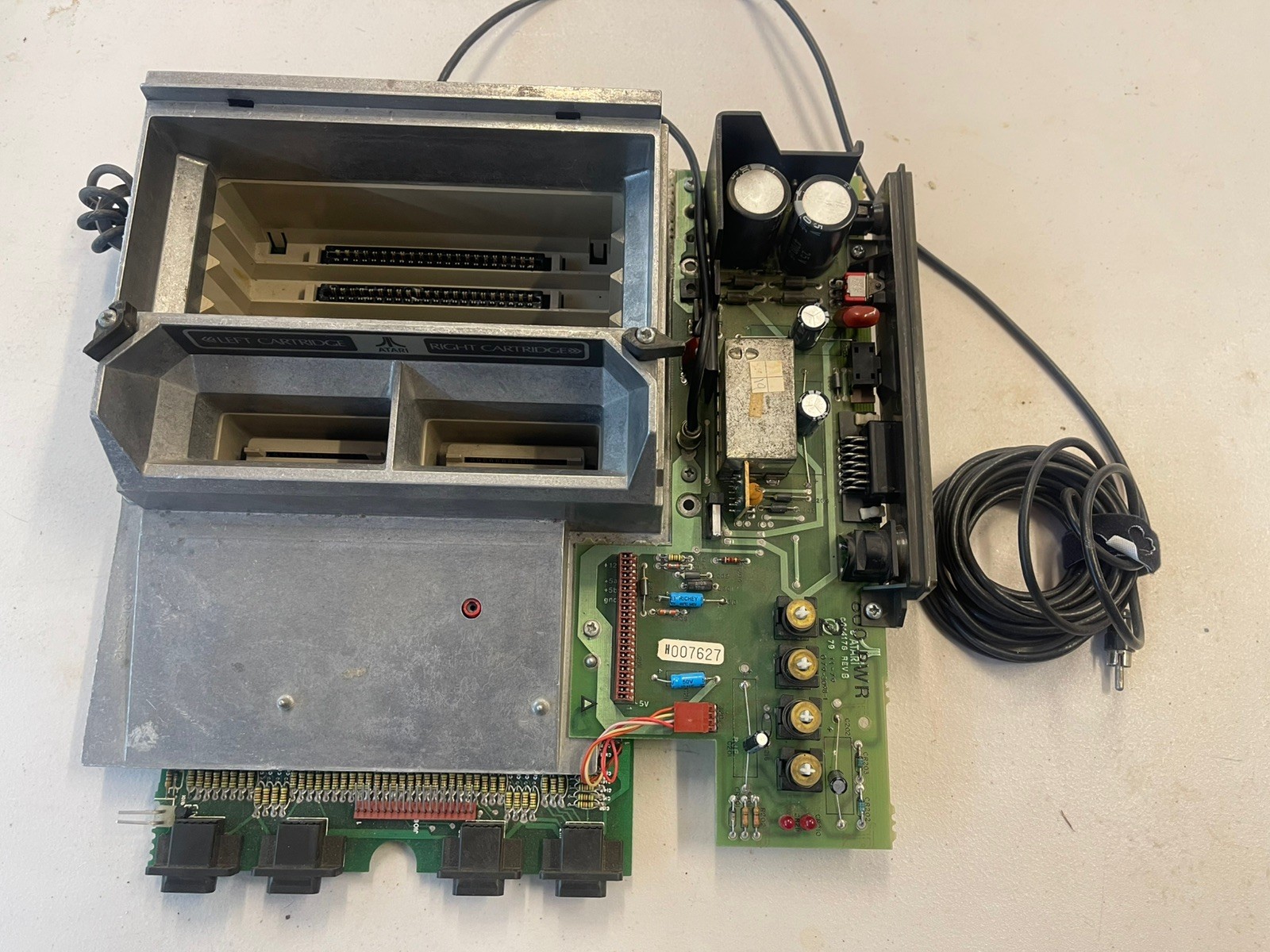Atari 800 Computer Main Board, Power Board And RF Shield, Some Recaps  Working