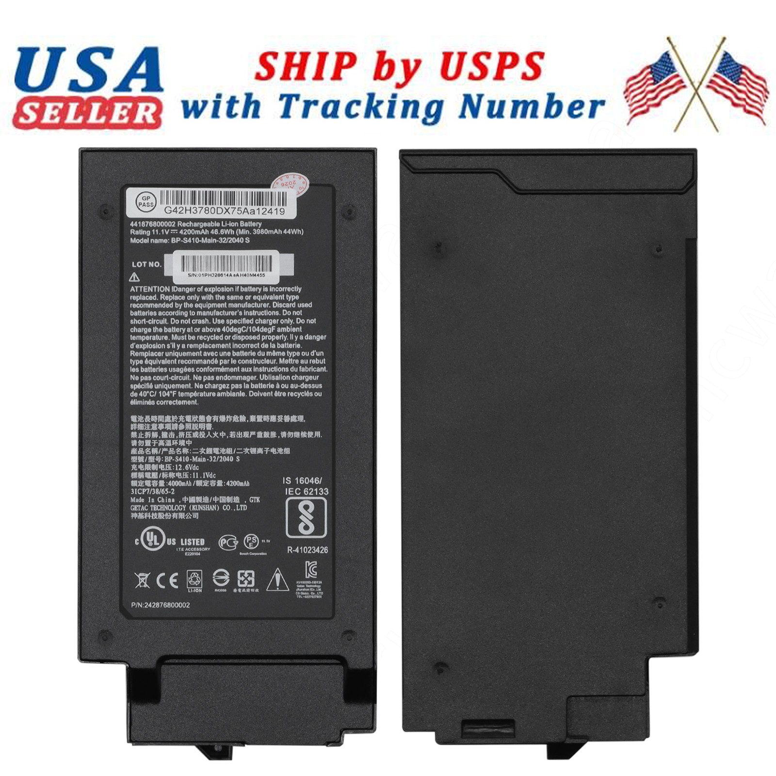 4200mAh New Battery For GETAC S410 46WH BP-S410-MAIN-32/2040 S 441876800002