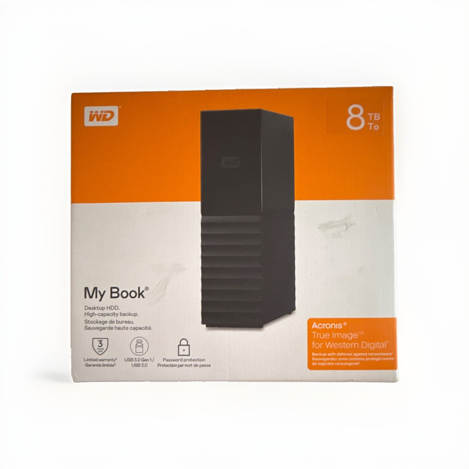 WD My Book 8TB — Desktop External HDD – USB 3.0 PC/Mac Black • BRAND NEW SEALED