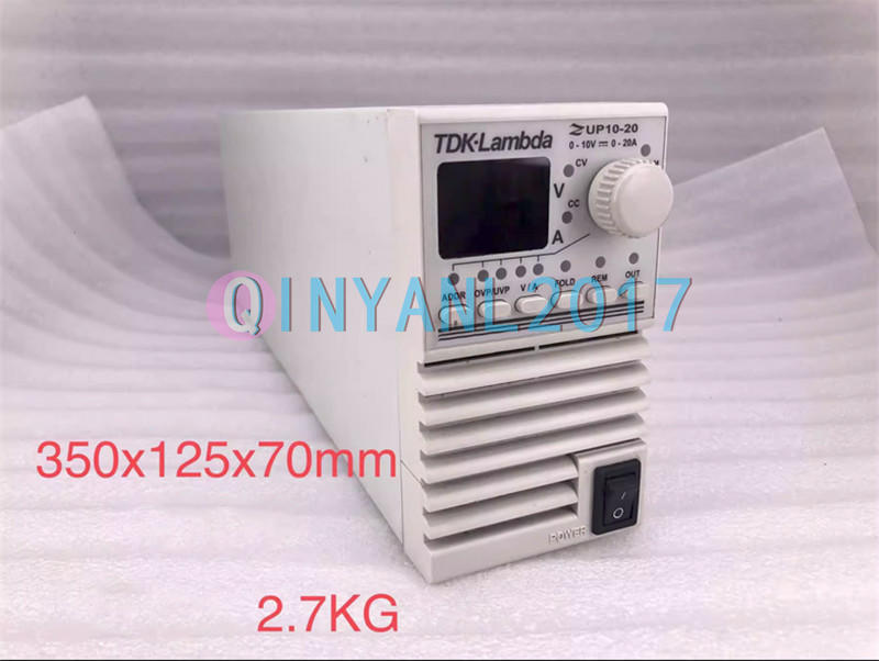 Used 1PCS TDK-Lambda ZUP10-20 Adjustable DC Regulated Power Supply 0-10V 0-20A