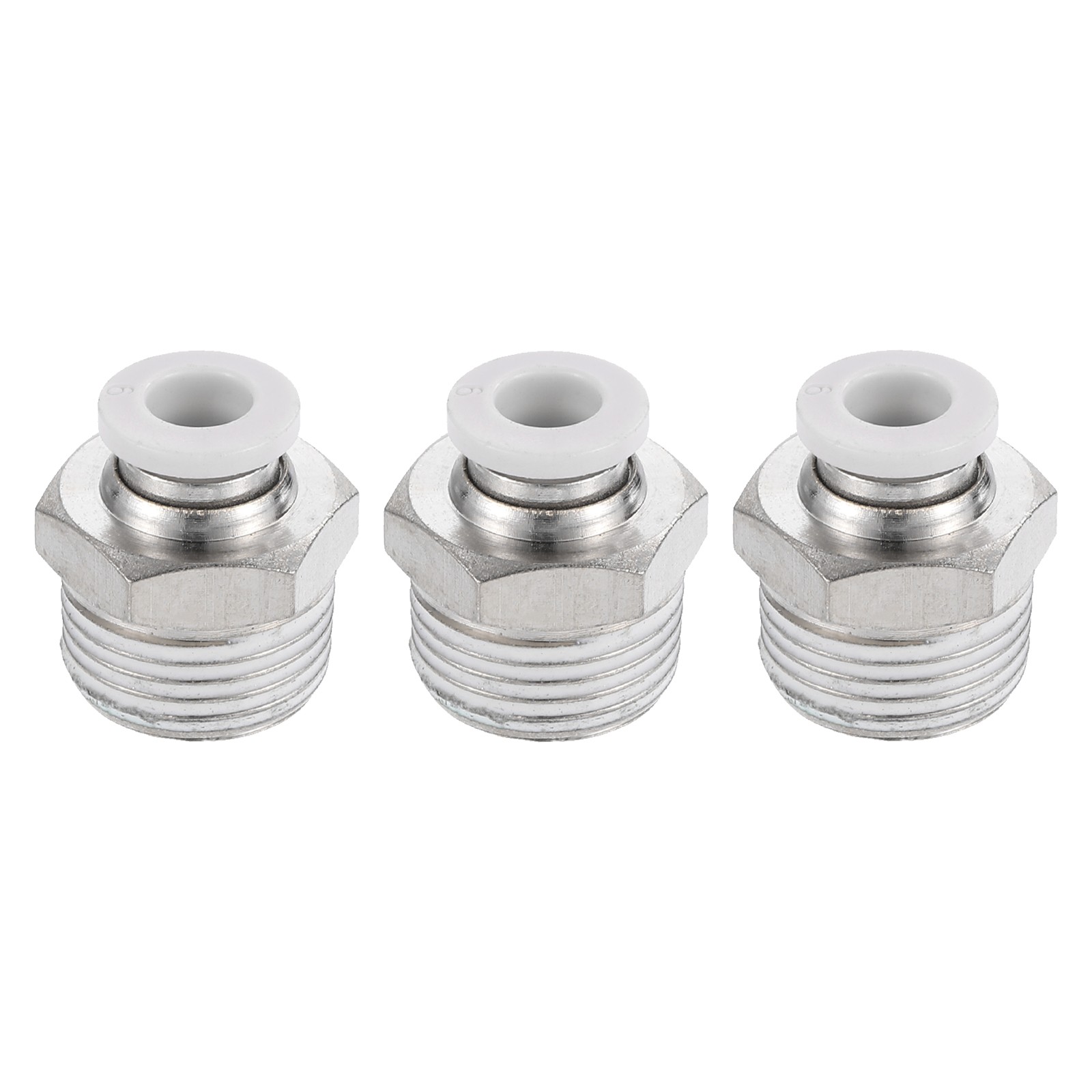 3Pcs Pneumatic Fitting, 6mm Tube OD x 3/8" NPT Push to Connect Pneumatic Fitting