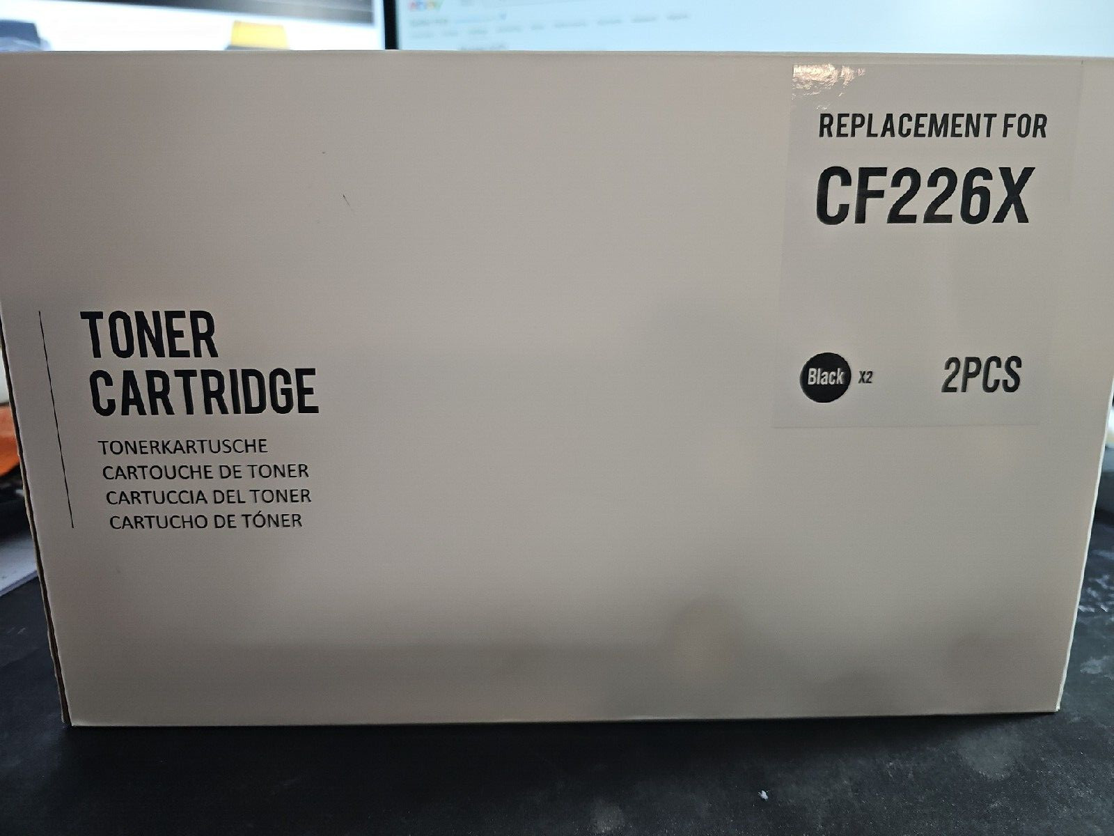 2 Pack CF226X Black Toner for HP LaserJet Pro MFP M426dw M426fdw M426fdn M426