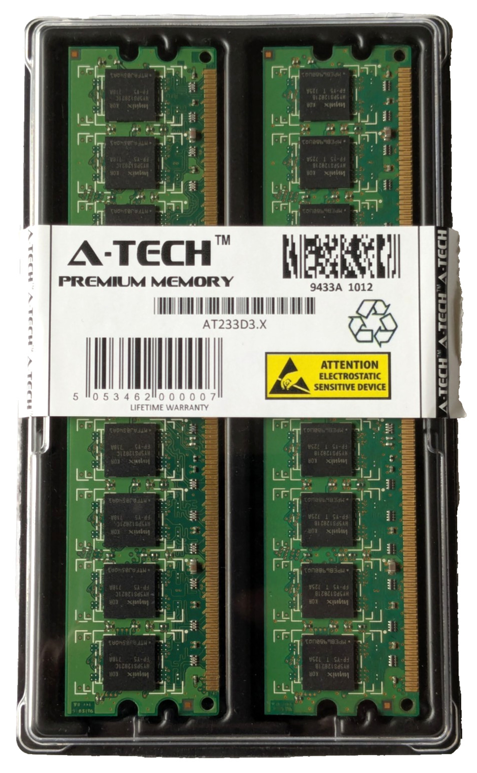 Atech 2GB Kit Lot 2x 1GB PC2-5300 DDR2 667mhz Desktop Memory RAM