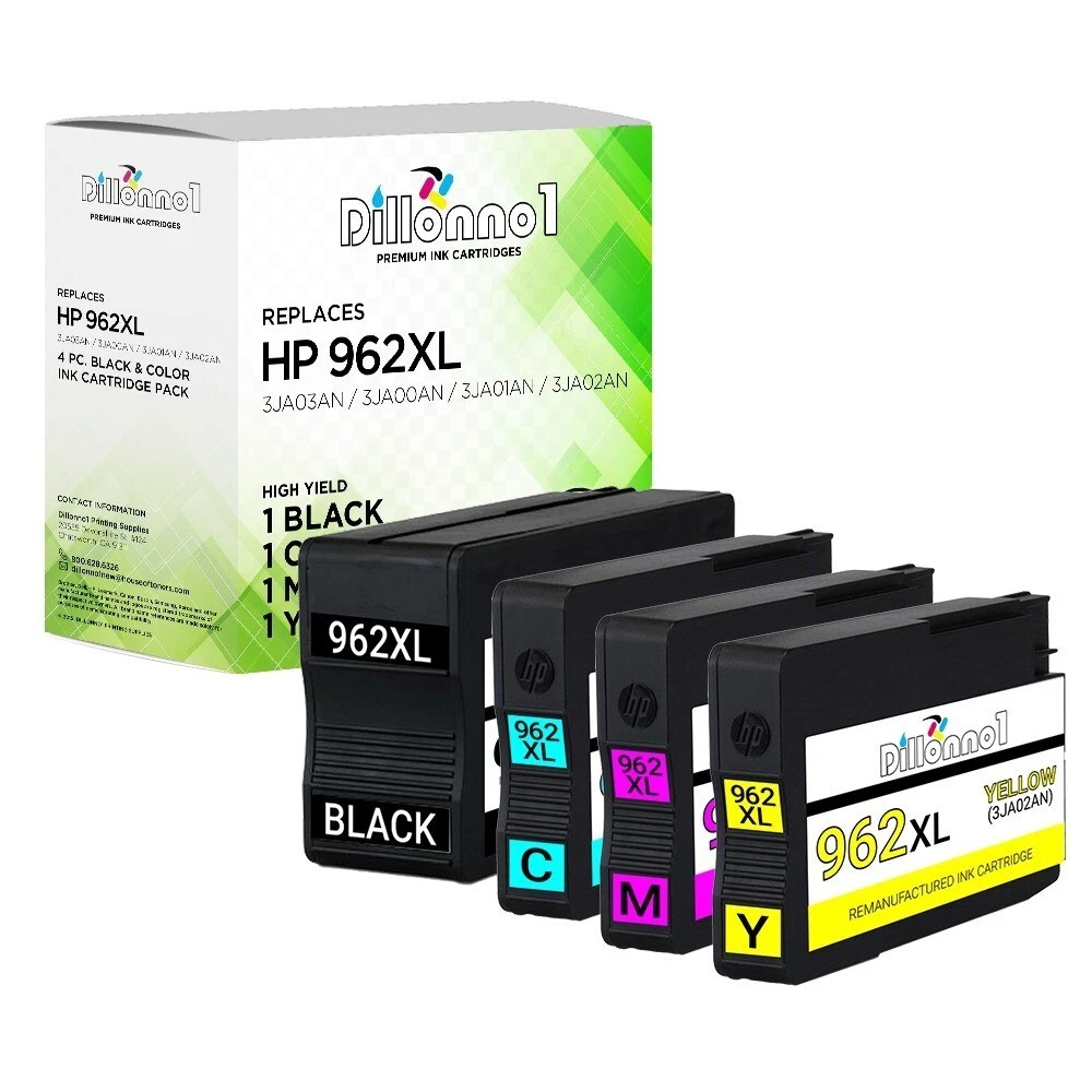 2 x 4 Pack Cartridges for HP 962XL Cyan Magenta Ink  