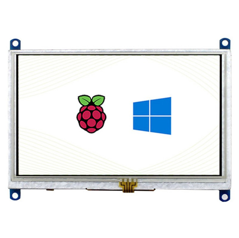 Waveshare 5 inch Resistive Touch Screen LCD (B) 800��480 HDMI for Raspberry Pi 4