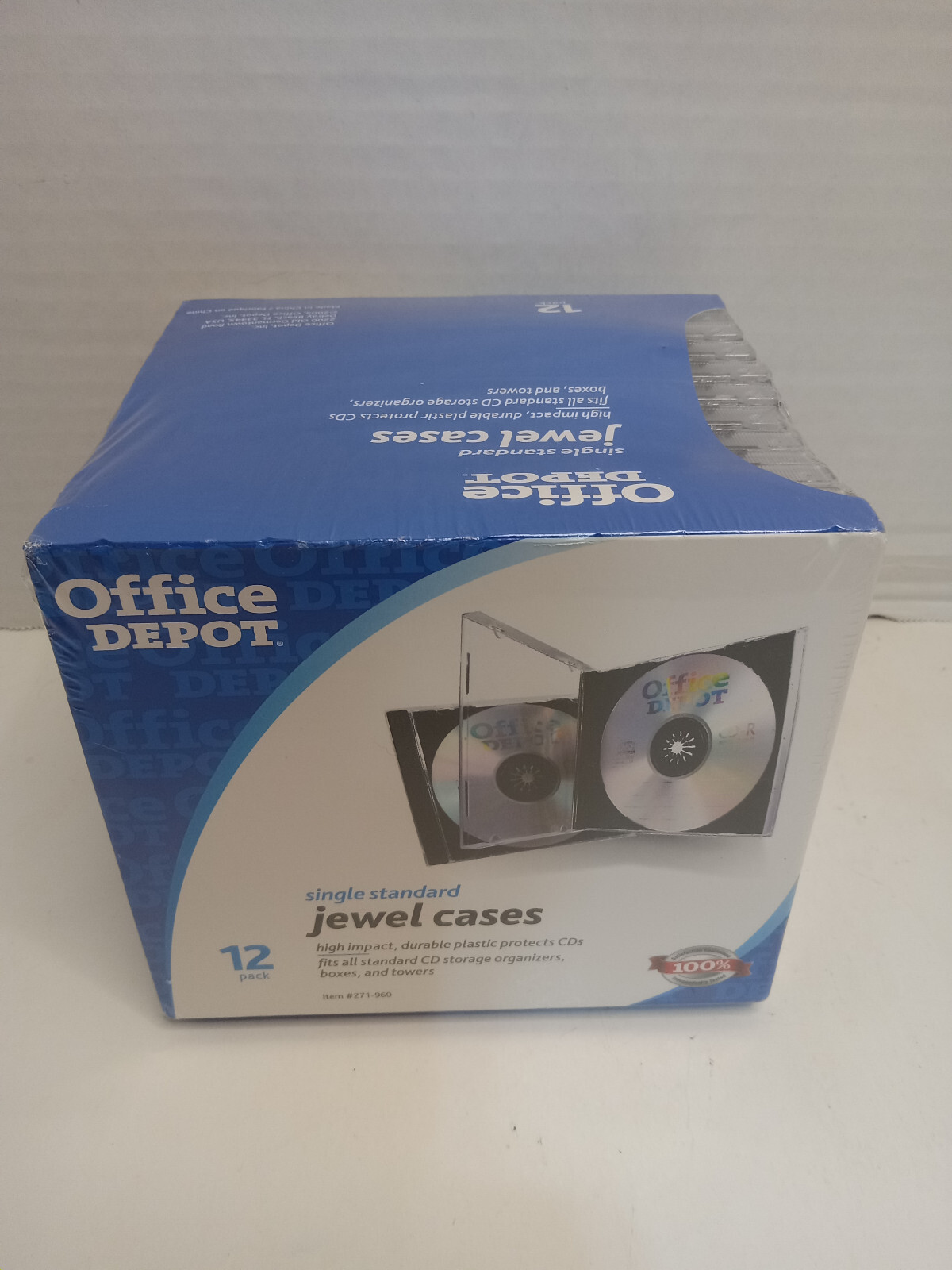 Office Depot Standard CD Jewel Cases 12 Pack Sealed