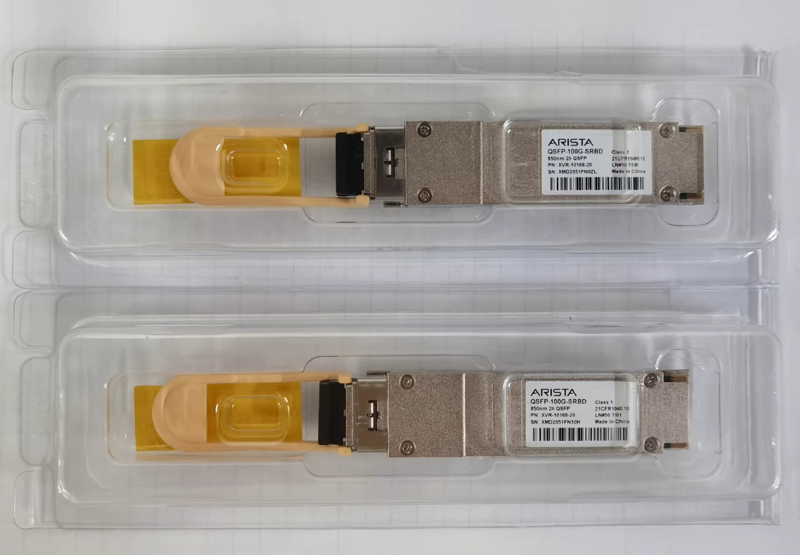 2 PCS ARISTA QSFP-100G-SRBD 100 Gbase Optical Transceiver XVR-10168-20 1pc