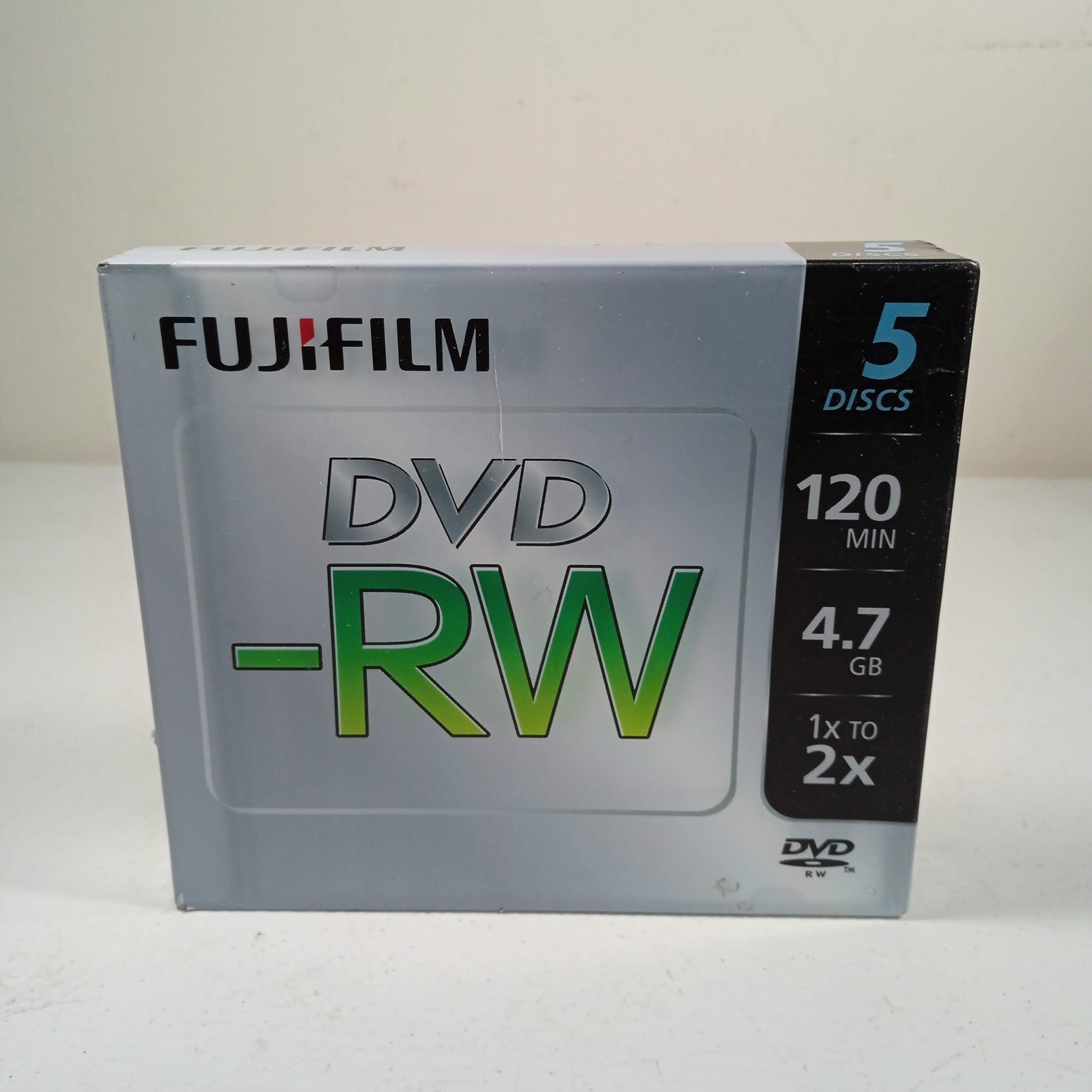 FujiFilm DVD-RW 2x 120 Min 4.7 GB 5 Pack Discs Brand New
