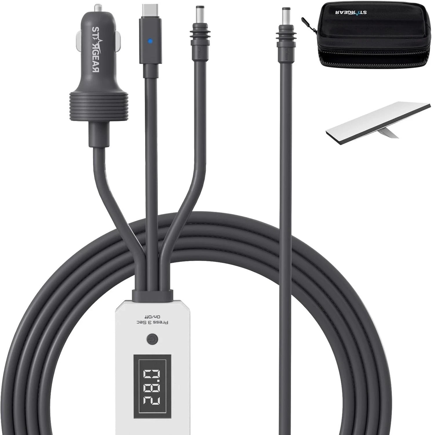 Starlink Mini Cable 10FT/3M, 3 in 1 Cable with Digital Voltage Display & On/Off