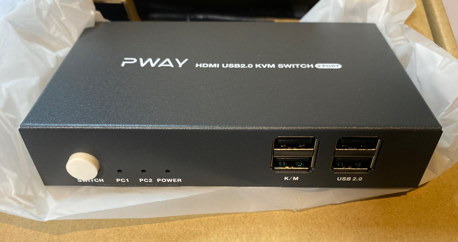 Pway PW-S7201H HDMI KVM Switch 4K Resolution 2 IN 1 OUT HDMI+ KVM SWITCH