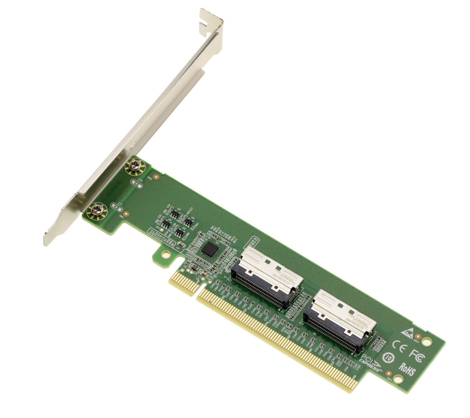 KALEA-INFORMATIQUE PCIe 5.0 To 2-Port MCIO 8i Controller Card For NVMe SSD