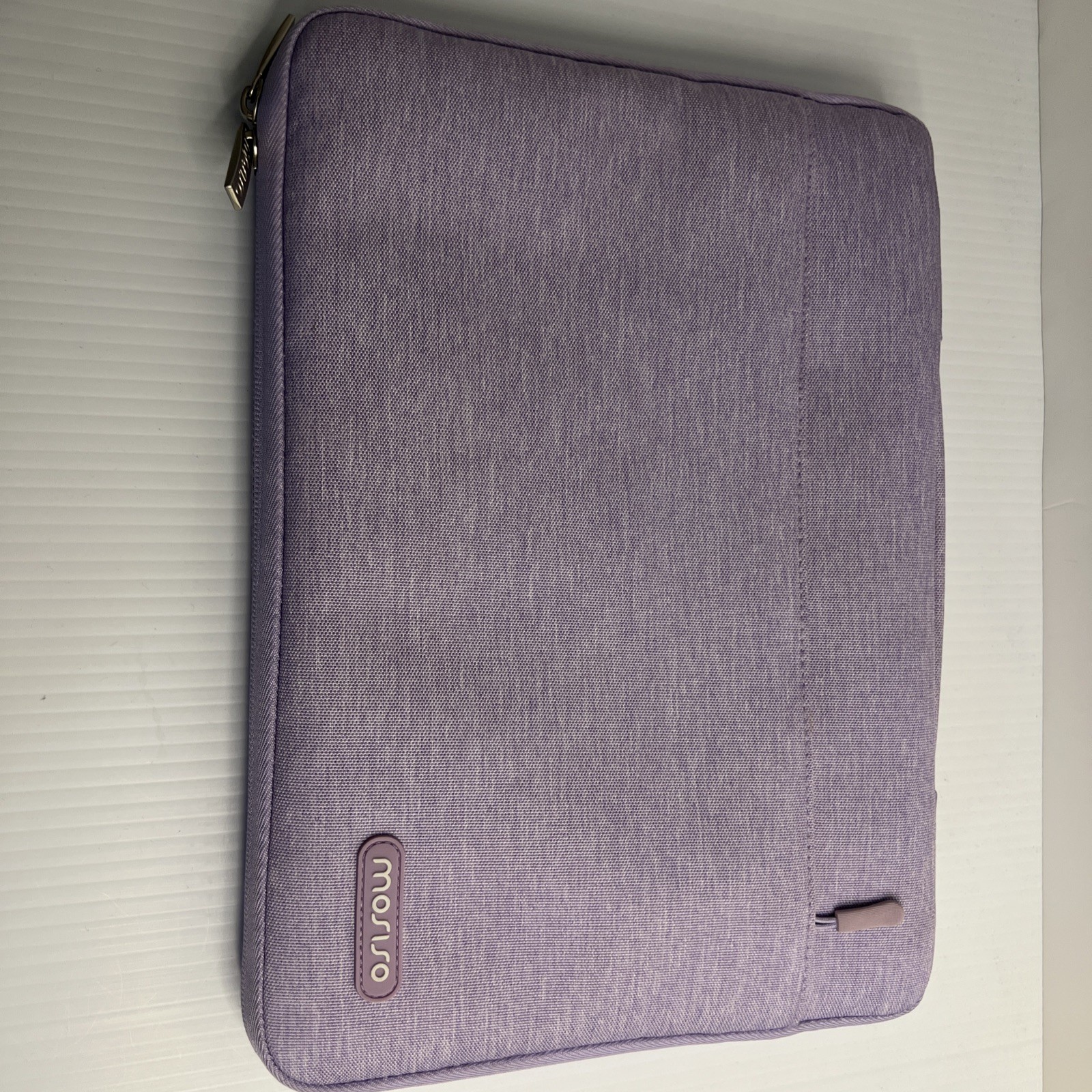 MOSISO Purple Polyester Padded Zipper Laptop Sleeve Case Solid 13 in