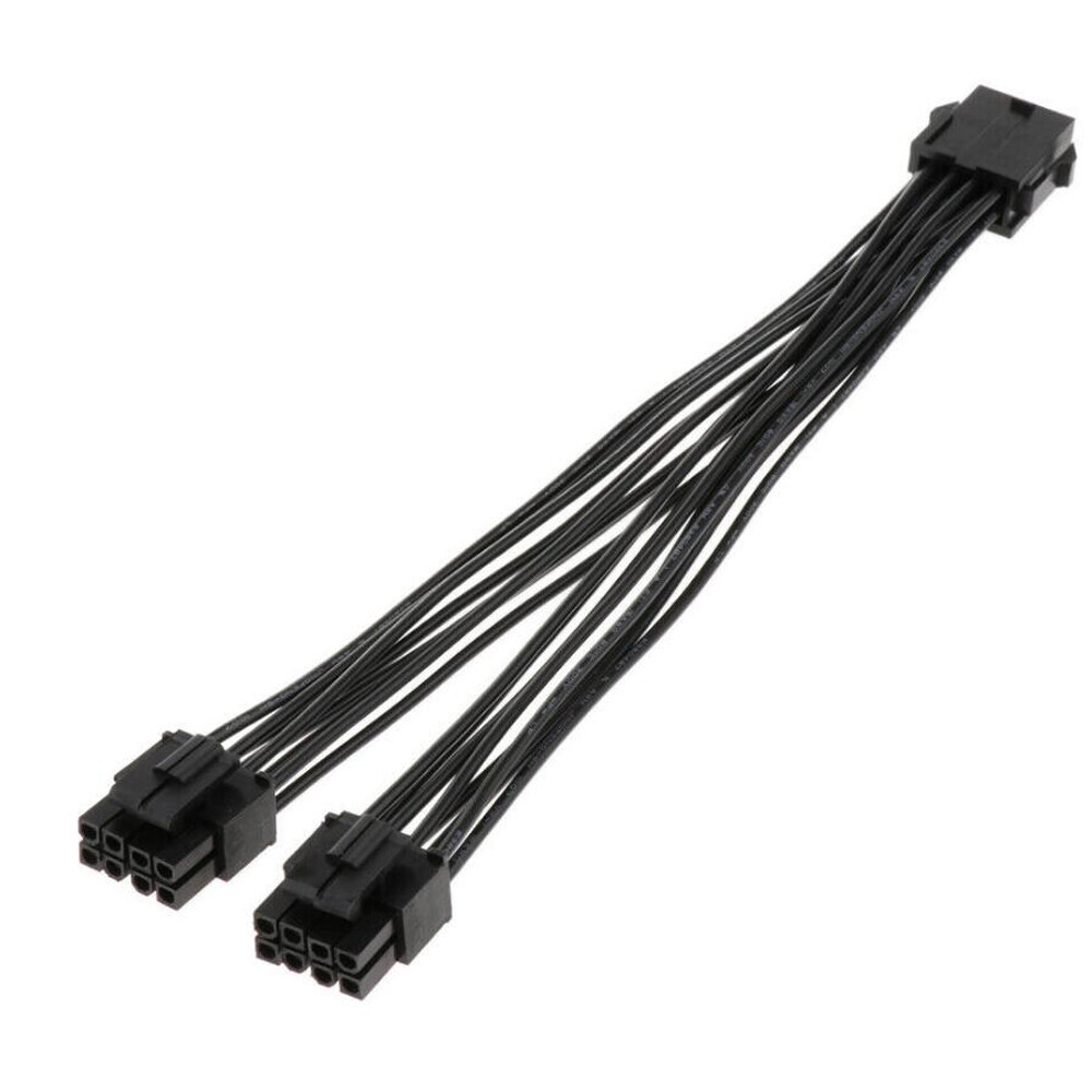 New 8Pin Female to Dual 8Pin(4+4) Male 18AWG CPU Power Supply Extension Cable