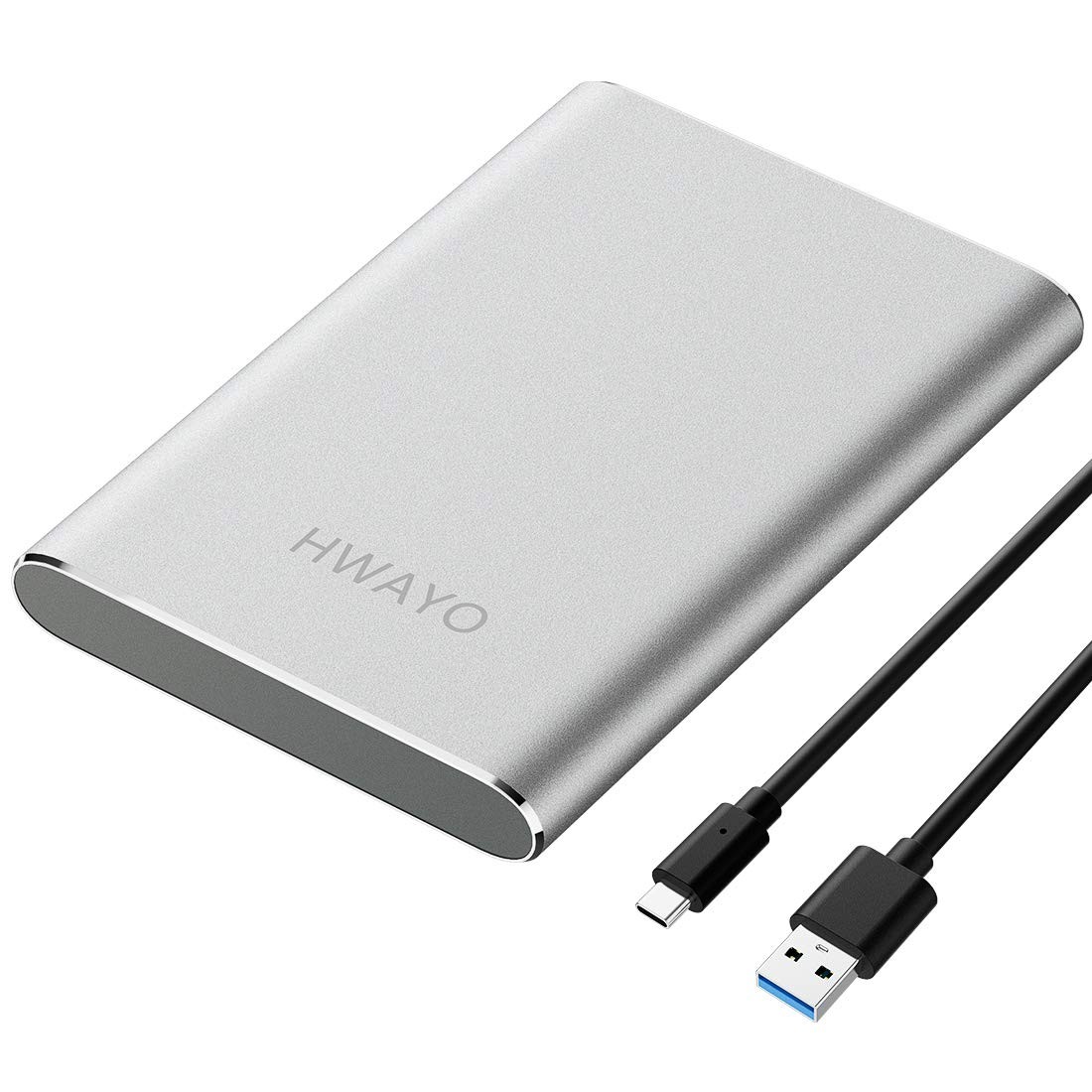 HWAYO 1TB Portable External Hard Drive, USB3.1 Gen 1 Type C Ultra Slim 2.5'' HDD