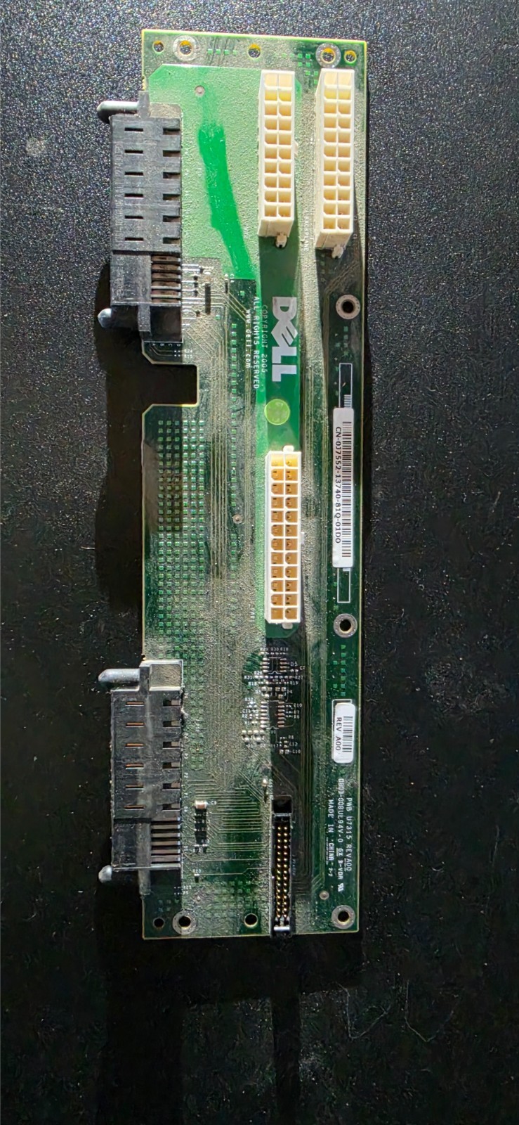 Dell Server Backplane Board CN-0J7552 Power Connectors Untested As-Is No Returns