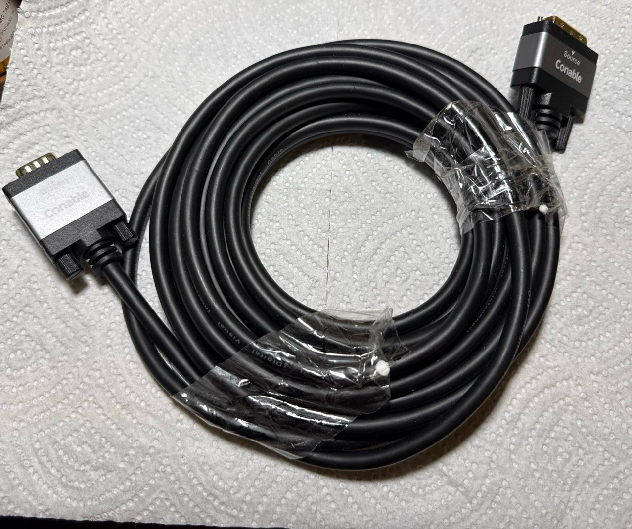 VGI (display)To DVI (source) Cable 25 FT DVI-D 24+1 Cord 1080P Full HD Black